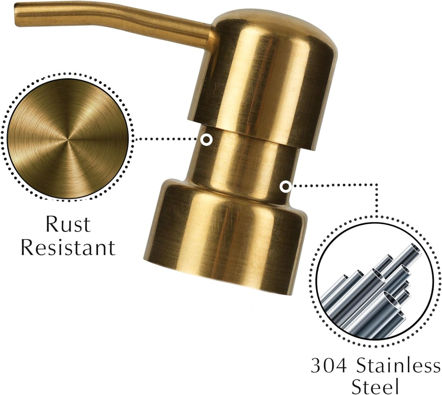Emerson Essentials Soap Dispenser, Dish Bottles for Kitchen - Soap Bathroom Set, Glass Bottle Dispenser with Pump and Labels, 16 Oz | 2-Pack