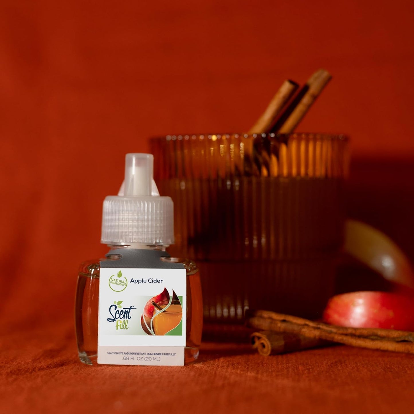 Scent Fill Apple Cider Plug in Air Freshener, Scented Oil Refills, 2 Refills + Diffuser