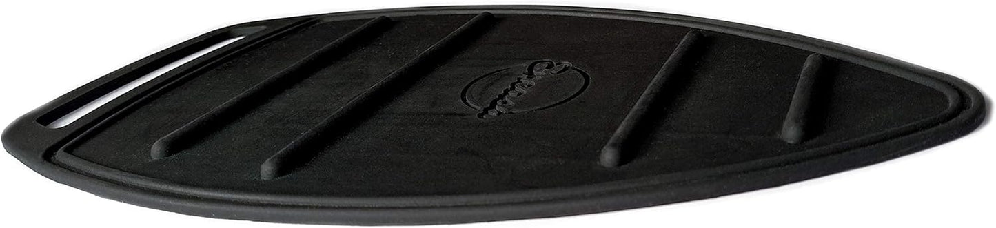 Encasa XO Silicon Mat for Hot Iron Rest - Heat Resistant, Anti - Slip, Thicker Pad for Protecting Your Table During Ironing, Non-Burning, Machine Washable, Durable - Black