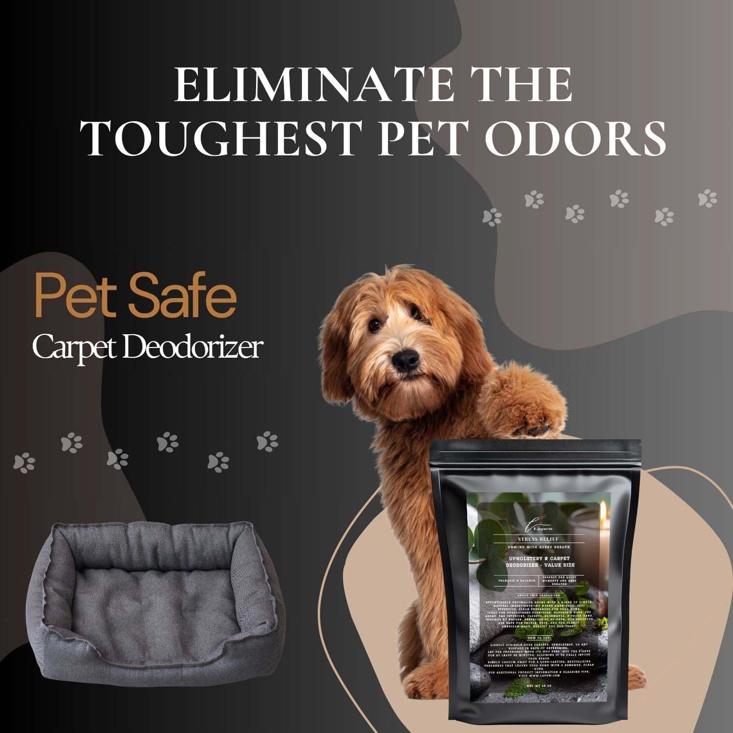 Stress Relief Carpet Freshener Powder Refill 36 oz | Powerful Odor Eliminator for Home | Upholstery Deodorizer | Carpet Deodorizer | Pet Urine | Cat Litter Box