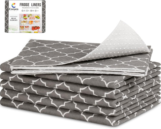 Cooyes Drawer Liner for Shelf and Refrigerator, 2 in 1 Fridge Drawer Liners & Fresh mats for Glass Shelves Bins, BPAfree Absorbent Cloth Material - Keep Produce Fresh Longer