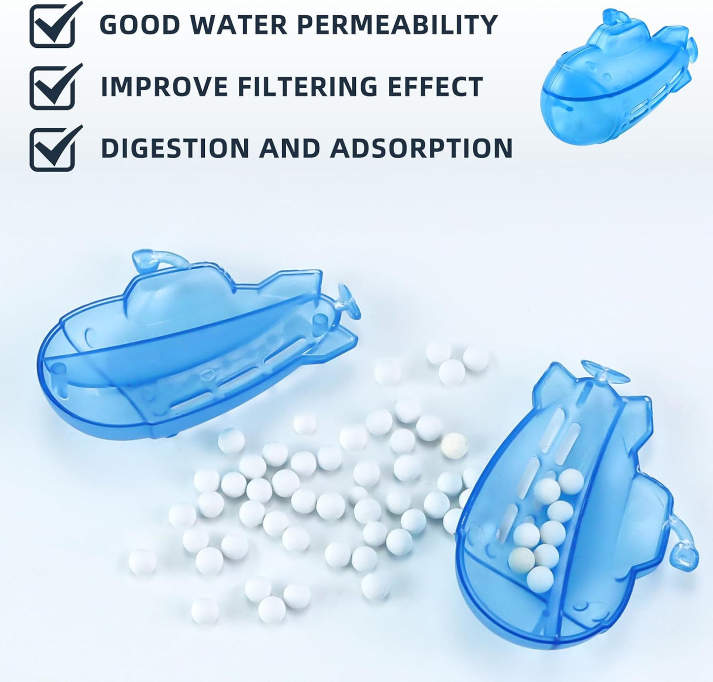 AMI PARTS Humidifier Cleaner Float Submarine for Warm&Cool Most Humidifiers and Fish Tank, Purifie Water, Soften Hard Water, Prevents Hard Water Build-Up, Universal Humidifier Tank Cleaner (9 Pack)