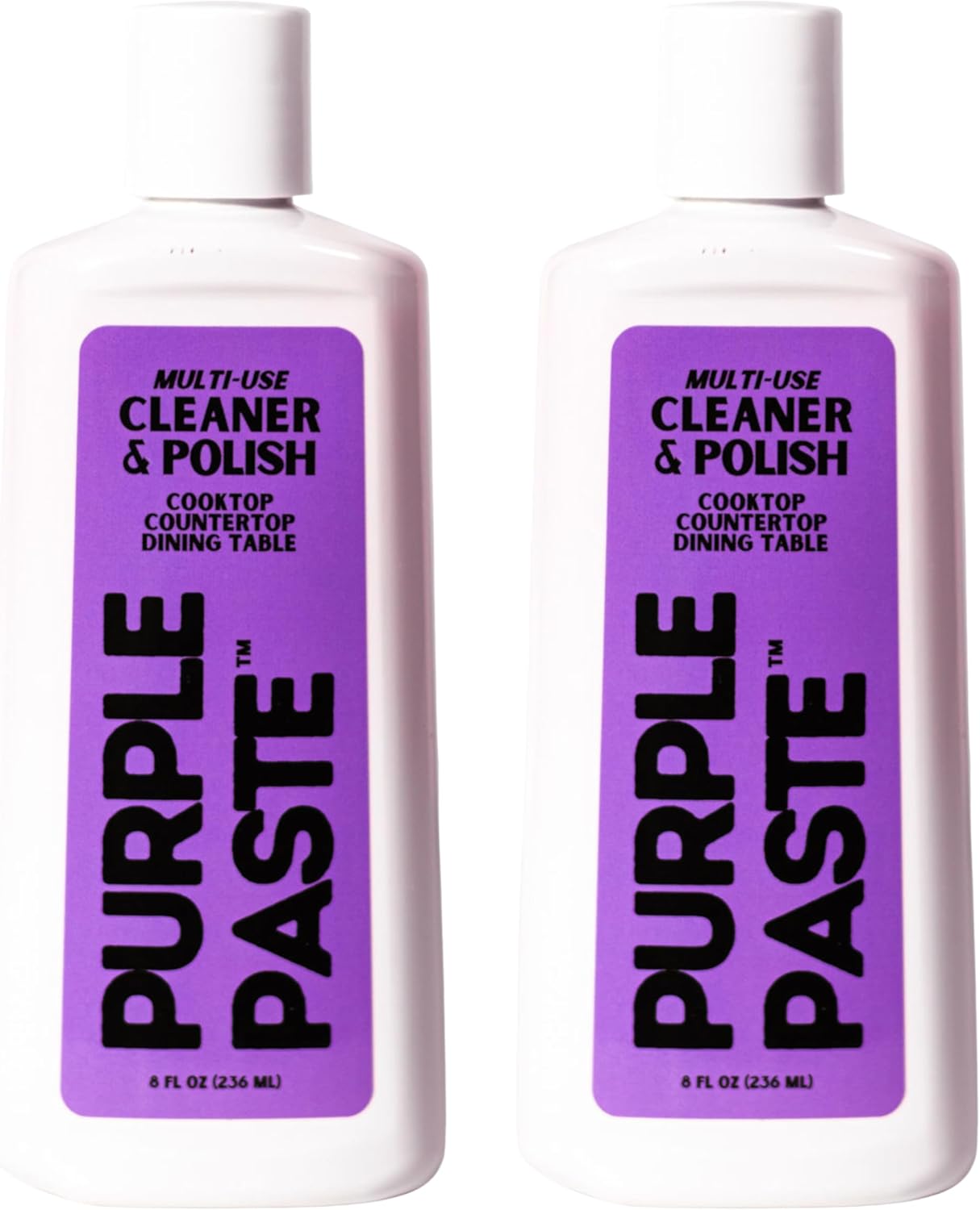Purple Paste All Purpose Cleaning & Polishing Paste – Tough Stain Remover for Kitchen, Bathroom, Oven, Stove, Tile & Grout – Multi-Surface Cleaner Made in USA, 8oz (Pack of 2)