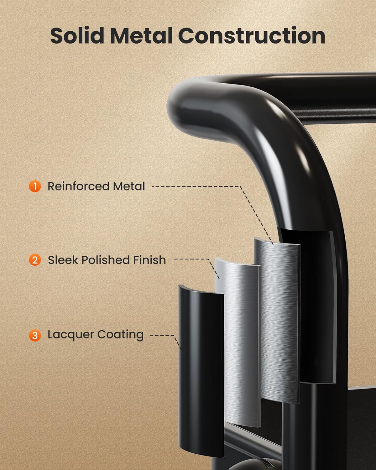 Pipishell 4 Tier Mesh Utility Cart, Rolling Metal Organization Cart with Handle and Lockable Wheels, Multifunctional Storage Shelves for Kitchen Living Room Office White, PIUC12W