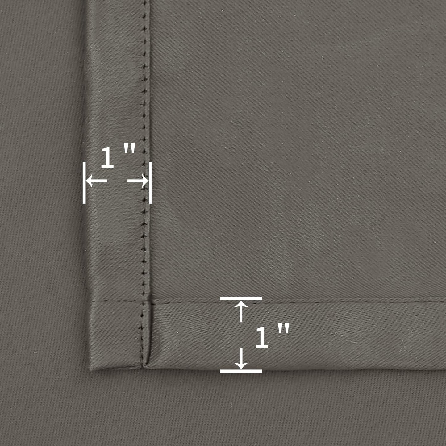 BGment Short Blackout Curtains 45 Inches Length for Bedroom - Rod Pocket Thermal Insulated Room Darkening Window Curtain for Kitchen Cafe, 34 x 45 Inch, 2 Panels, Grey