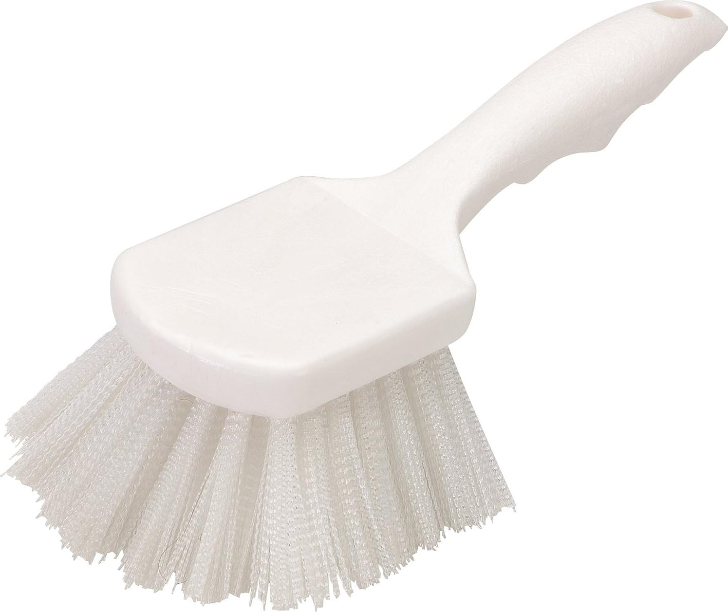 SPARTA 3662000 Flo-Pac Plastic Handle Utility Scrub Brush, Nylon Bristles, 2" Bristle Trim, 8" Length, White (Pack of 12)