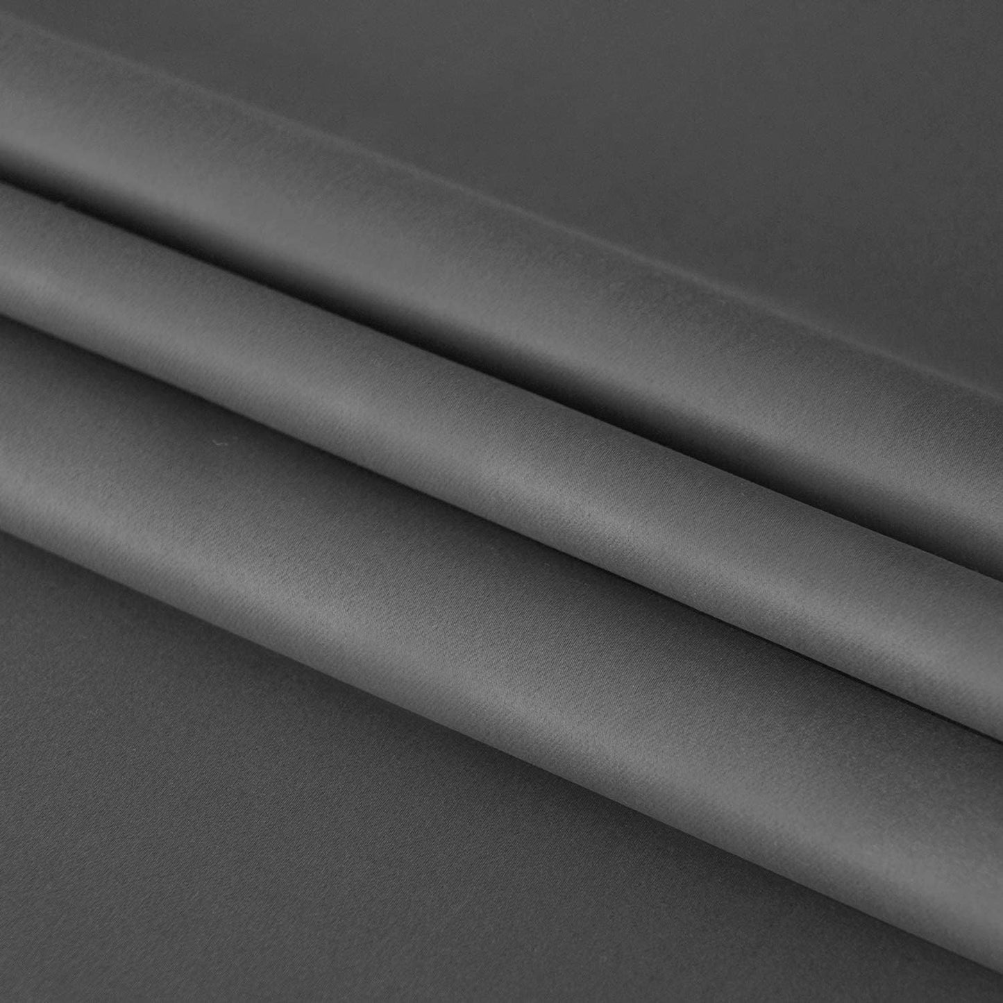 DWCN French Door Curtains – Rod Pocket Thermal Blackout Curtain for Window/Patio Doors/Doorways/Classroom/Kitchen for Privacy, 54W by 80L Inches, 1 Panel with Tieback, Dark Grey