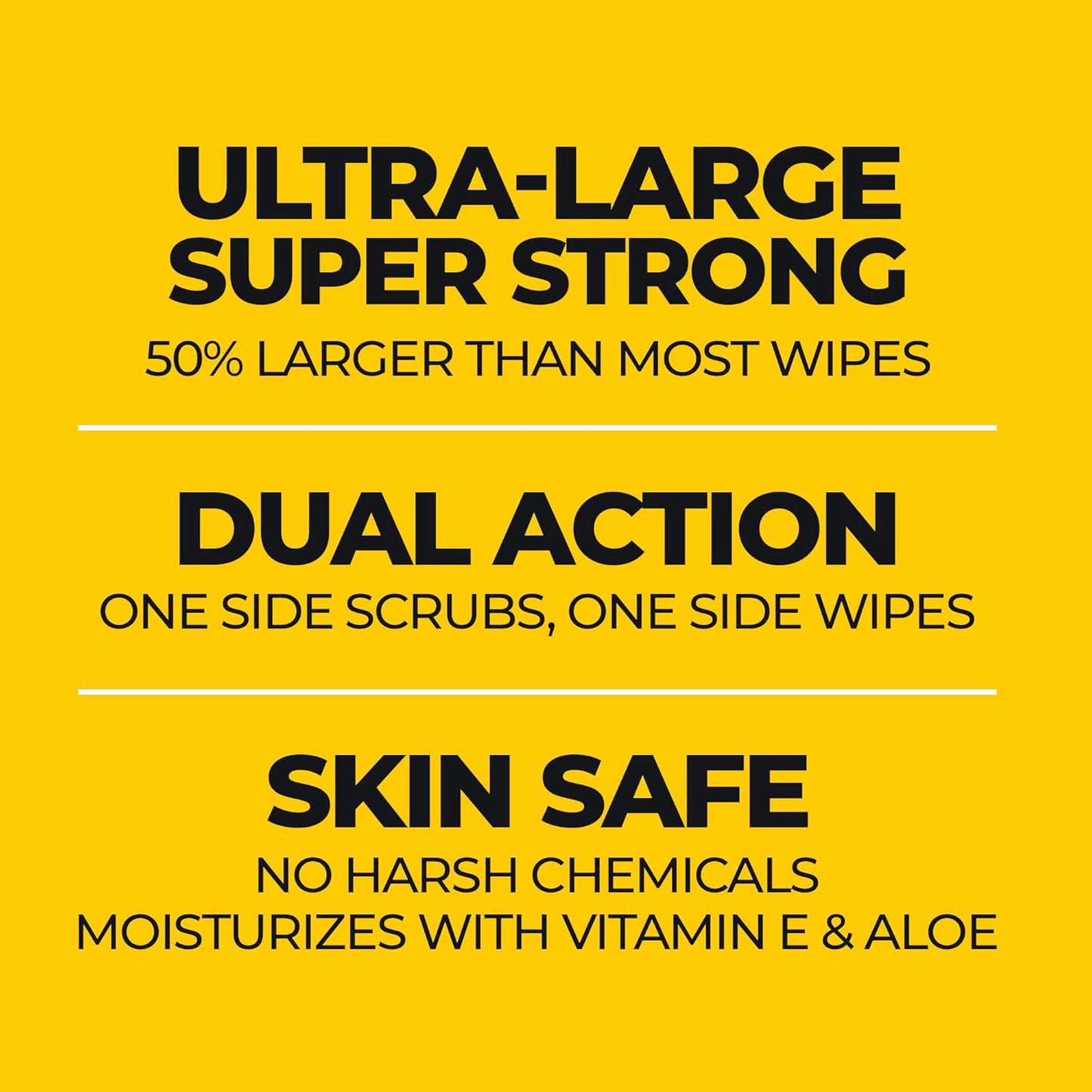 Grime Boss Heavy Duty Surface and Hand Wipes (4x60ct) | Wet Wipes Remove Paint, Oil, Grease, Adhesives, Mud, Dirt | Shop Wipes Replace Cleaners like Rags, Towels, Pumice, Soap