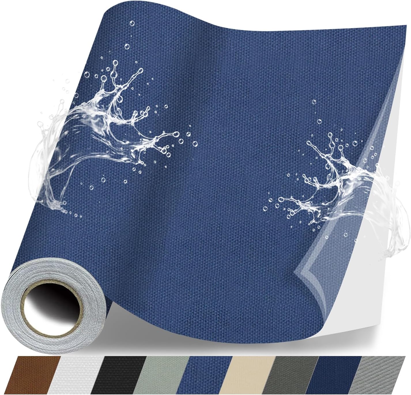 Fabric Repair Patches, 17X79 Inch Canvas Self-Adhesive Fabric Patches Tape Durable, DIY Large Canvas Repair for Sofa, Couches, Furniture, Chair, Clothing （17X79 Inch, Blue Grey）