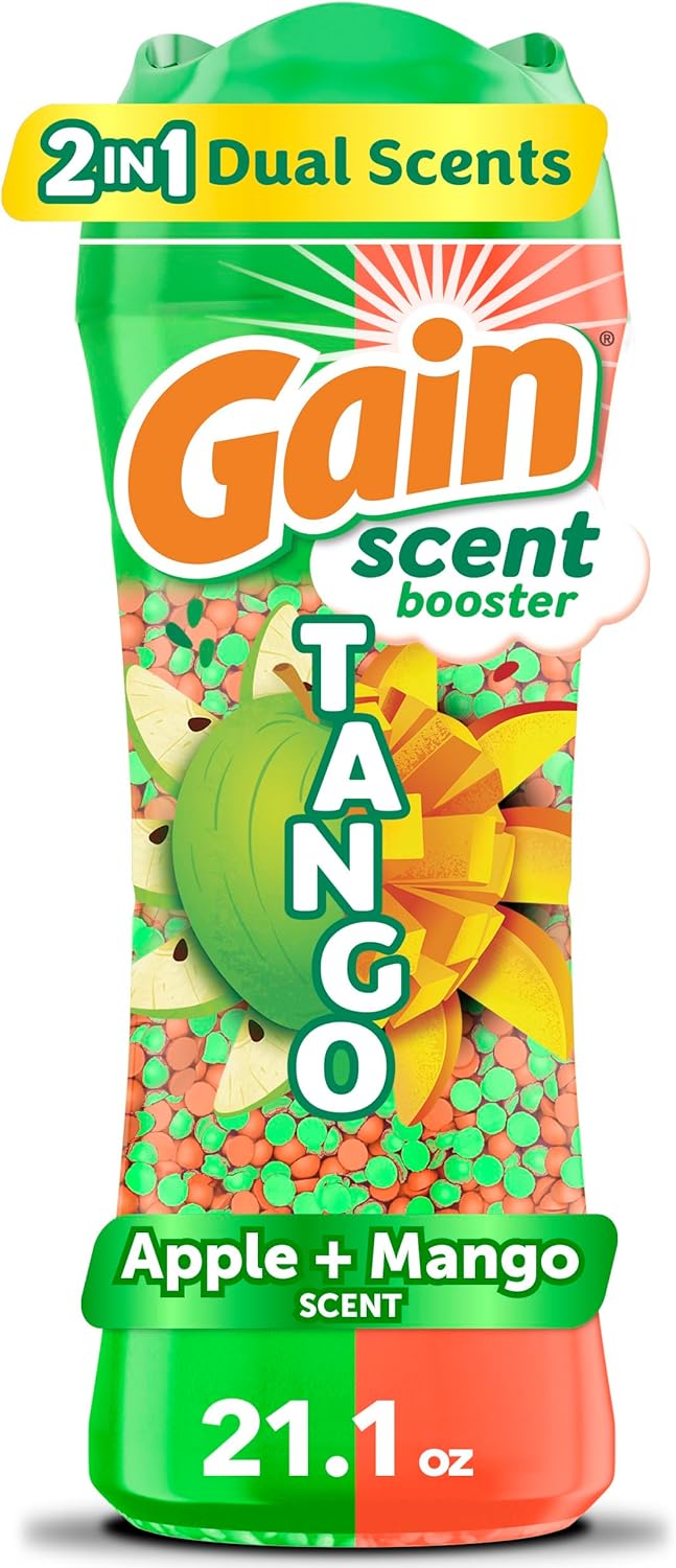 Gain Tango 2-in-1 Laundry Scent Booster Beads, Apple and Mango Scent, 21.1 OZ, Laundry Beads with Dual Scents Plus All Day Freshness
