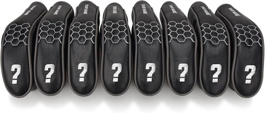 mytag 8PCS Golf Hybrid Iron Covers Set, Knit Hybrid Head Covers, Fits Cobra T Rail, Cleveland Launcher, Wilson Launch Pad, Tour Edge Hot Launch - Customizable