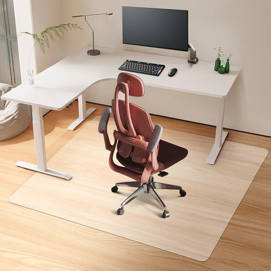 Vicwe Office Chair Mat for Hard Floor, 60"x48" Anti-Slip PVC Computer Chair Mat, Easy Glide for Chairs, Multi-Purpose Floor Protector Desk Chair Mats for Home Office
