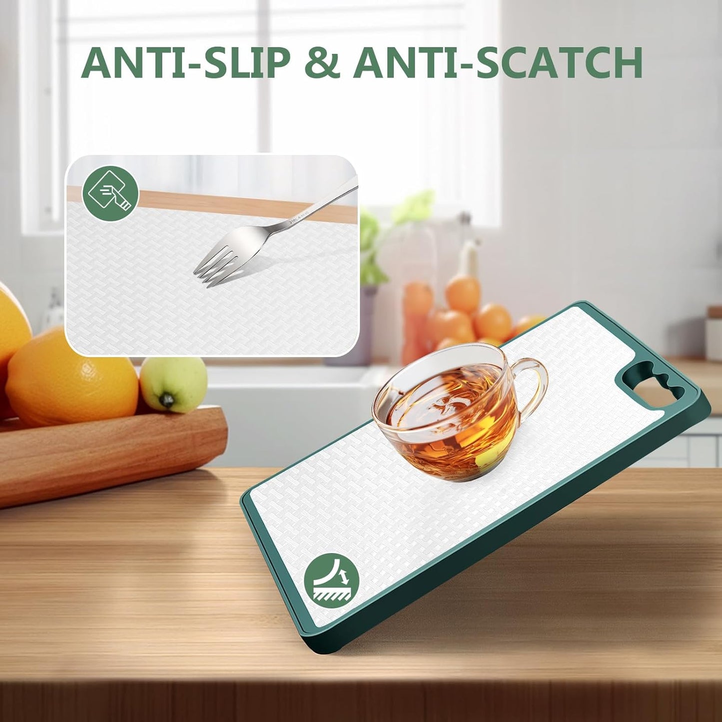 Shelf Liners, Non-Adhesive Drawer Liner, Waterproof & Oil-Proof Kitchen Cabinet Cupboard Liner Plastic EVA Material BPA Free Fridge Liner Mats Paper Protector for Shelves (White/24in x 240in)