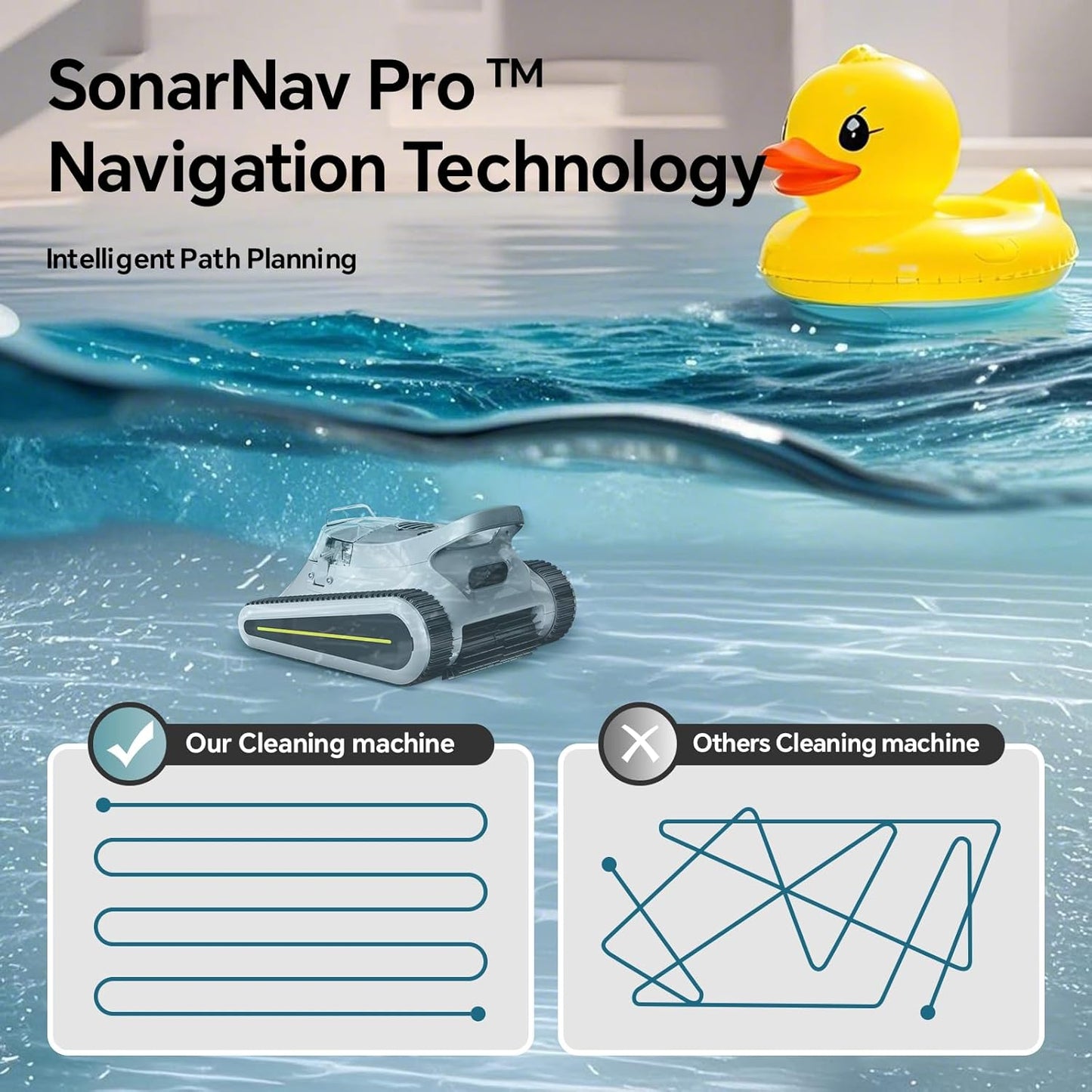 Cordless Robotic Pool Cleaner -Pool Vacuum 180W Brushless Motor, 45,000Pa Suction, Wall Climbing, Sonar Navigation, 3 Modes Automatic Pool Robot for Inground & Above-Ground Pools Up to 2150 Sq. Ft.