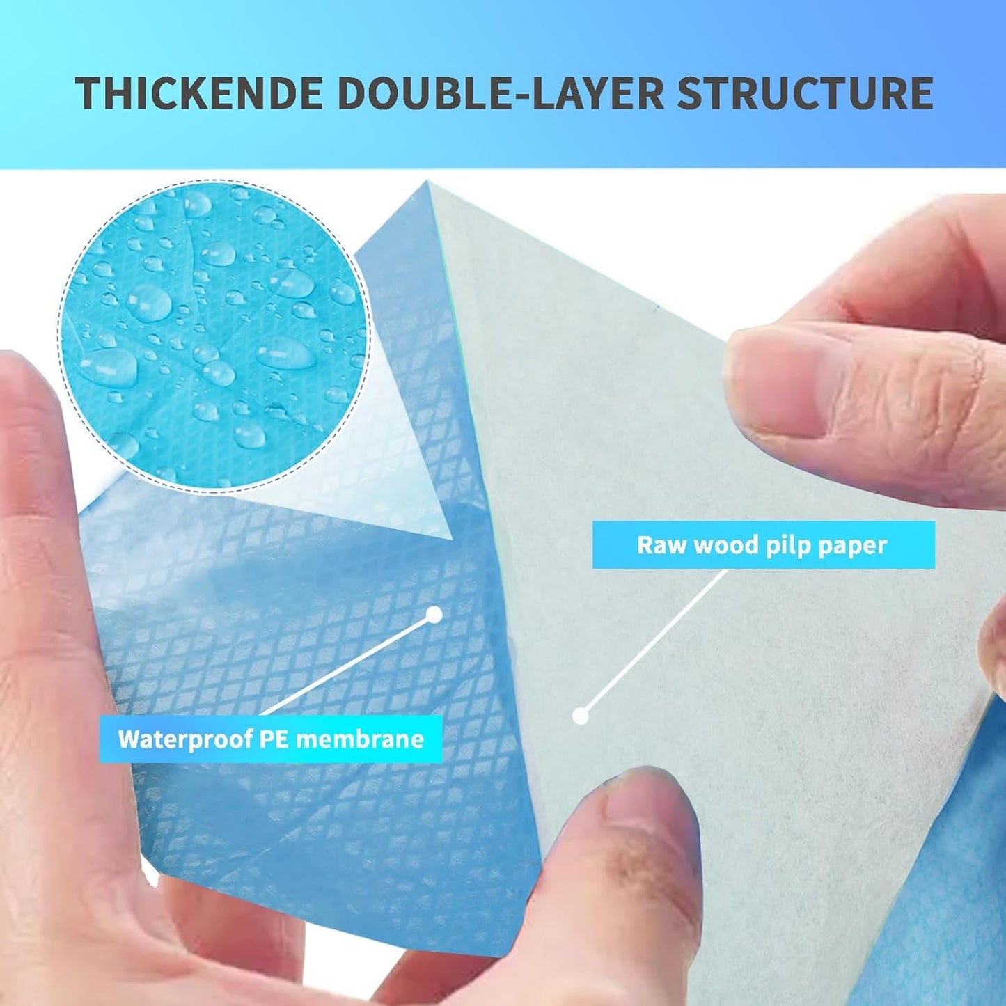 500-Pack XL Disposable Toilet Seat Covers, 16 × 24 inches Waterproof Individually Wrapped, Travel Toilet Liners for Adults & Kids, Bulk Portable for Public Restroom, Hotel, Hospital, Airplane Blue