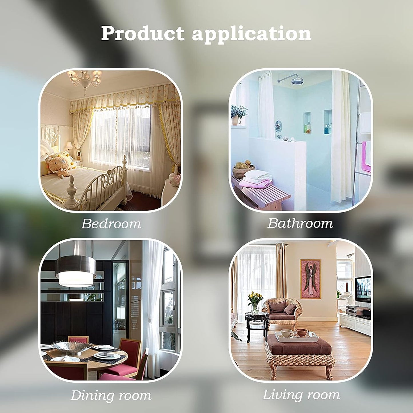 Hion Magnetic Curtain Tiebacks Grey 2pcs, Curtain Tiebacks Buckles Holdbacks Holders Hooks Clip for Home Bedroom Office Decorative Curtain