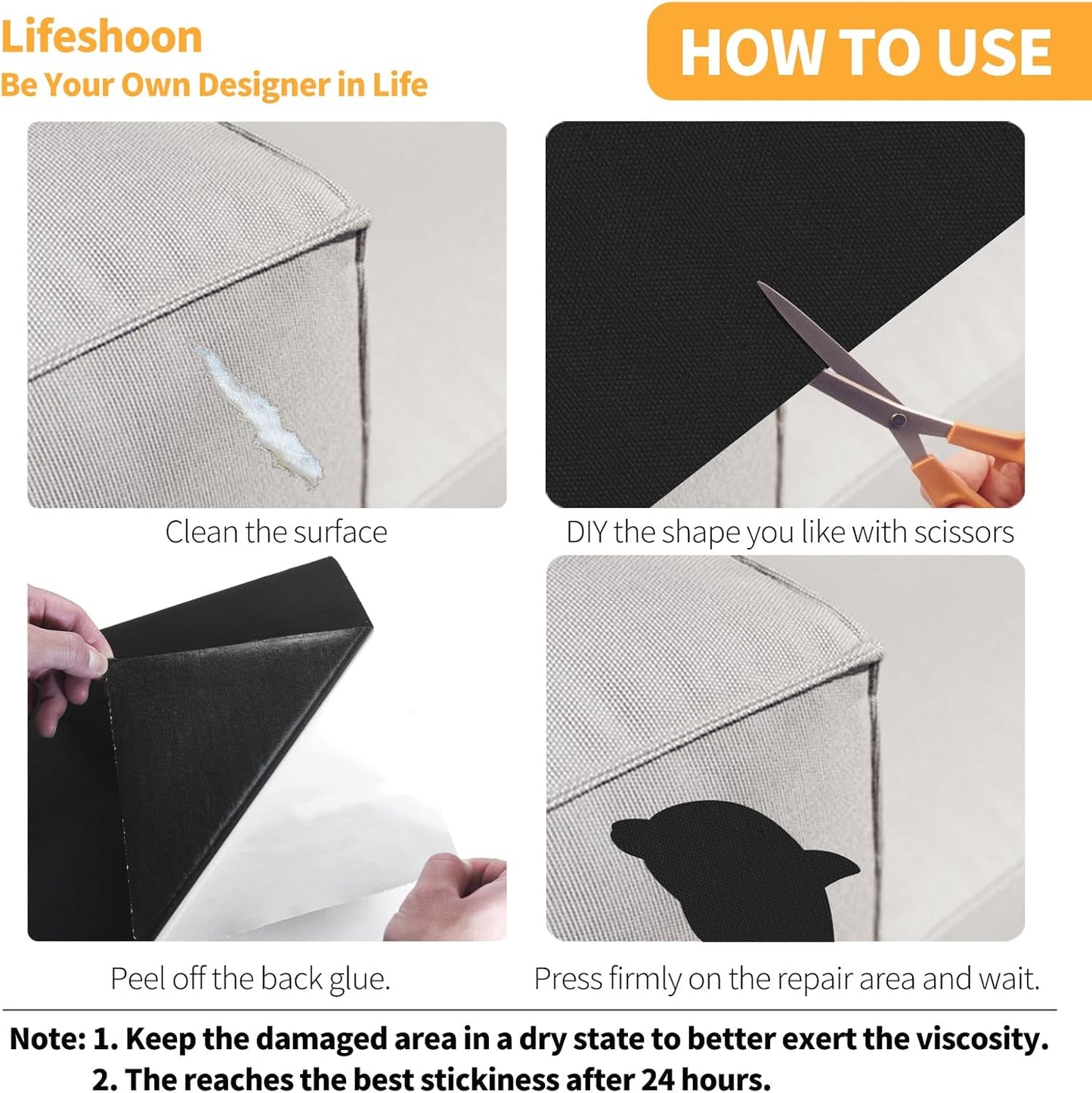 Fabric Repair Patches, 17X79 Inch Canvas Self-Adhesive Fabric Patches Tape Durable, DIY Large Canvas Repair for Sofa, Couches, Furniture, Chair, Clothing （17X79 Inch, Medium Grey）