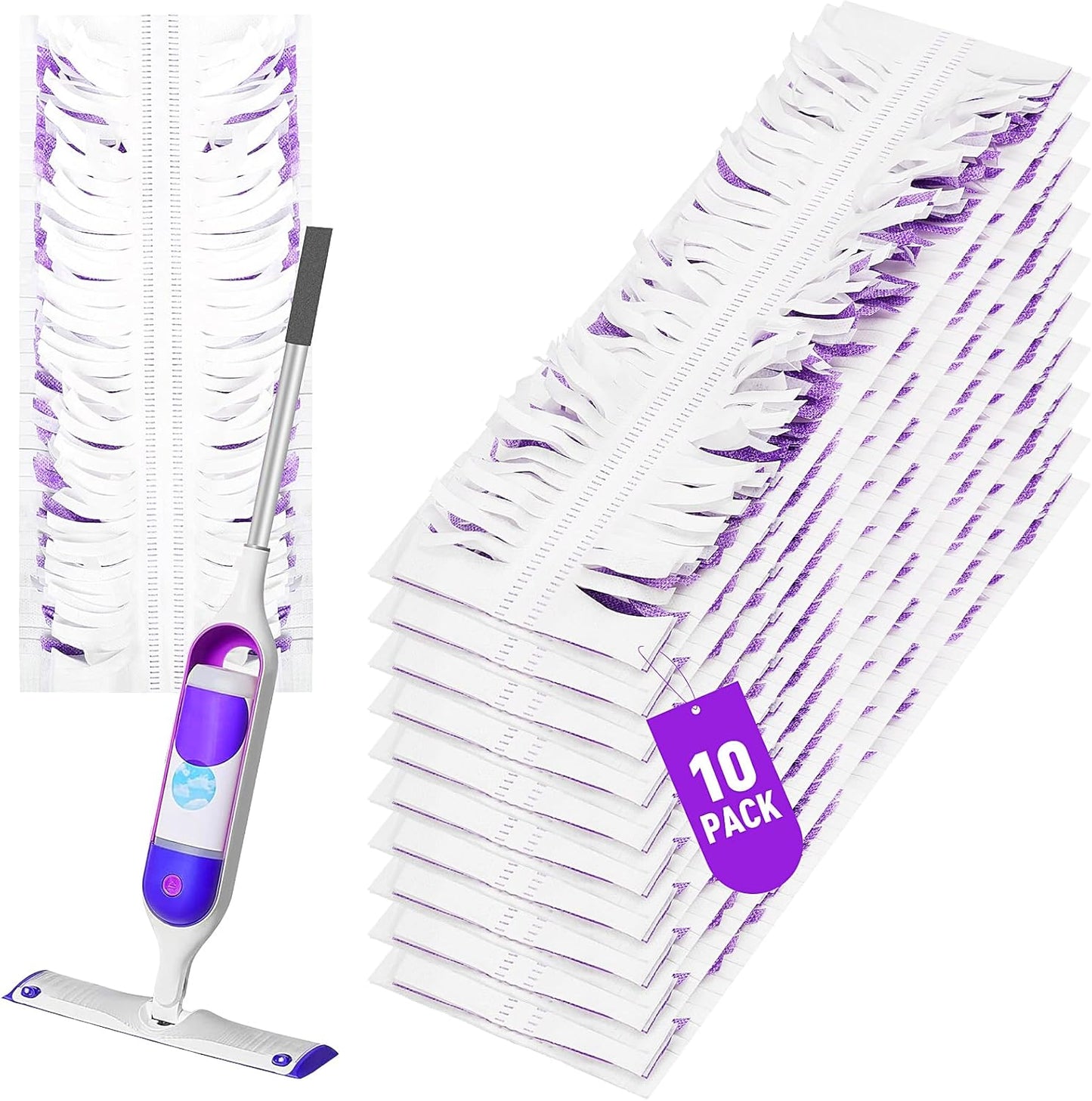 10 Pack Swiffer Power Mop Refills – Disposable Wet Mop Pads for Swiffer Power Mop, Perfect for Hardwood, Tile, and Laminate Floors, Easy-to-Use Floor Cleaning Pads Compatible with Swiffer WetJet