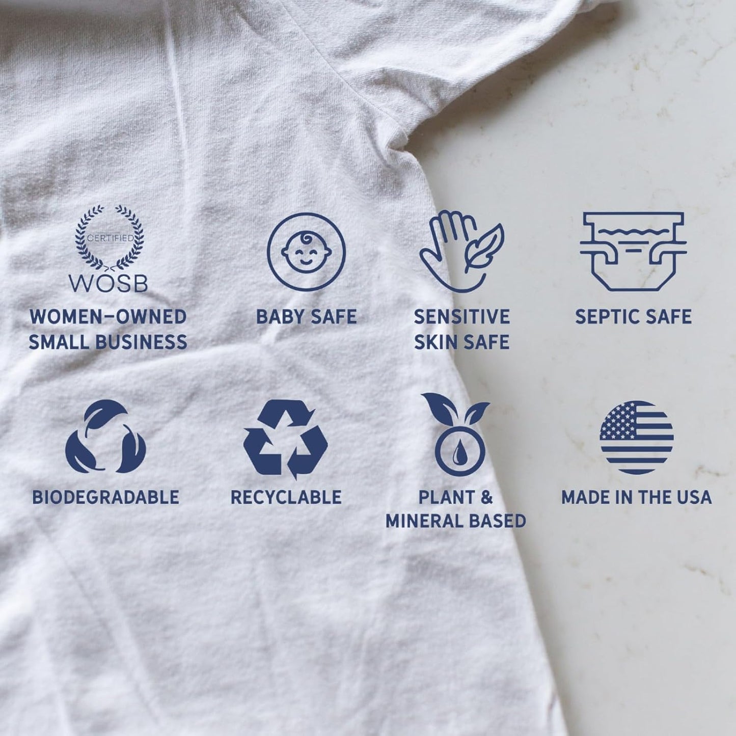 Unscented Laundry Detergent Powder | Fragrance-Free | Safe for Sensitive Groups | Powerful Clean | Plant & Mineral-Based | Made in USA