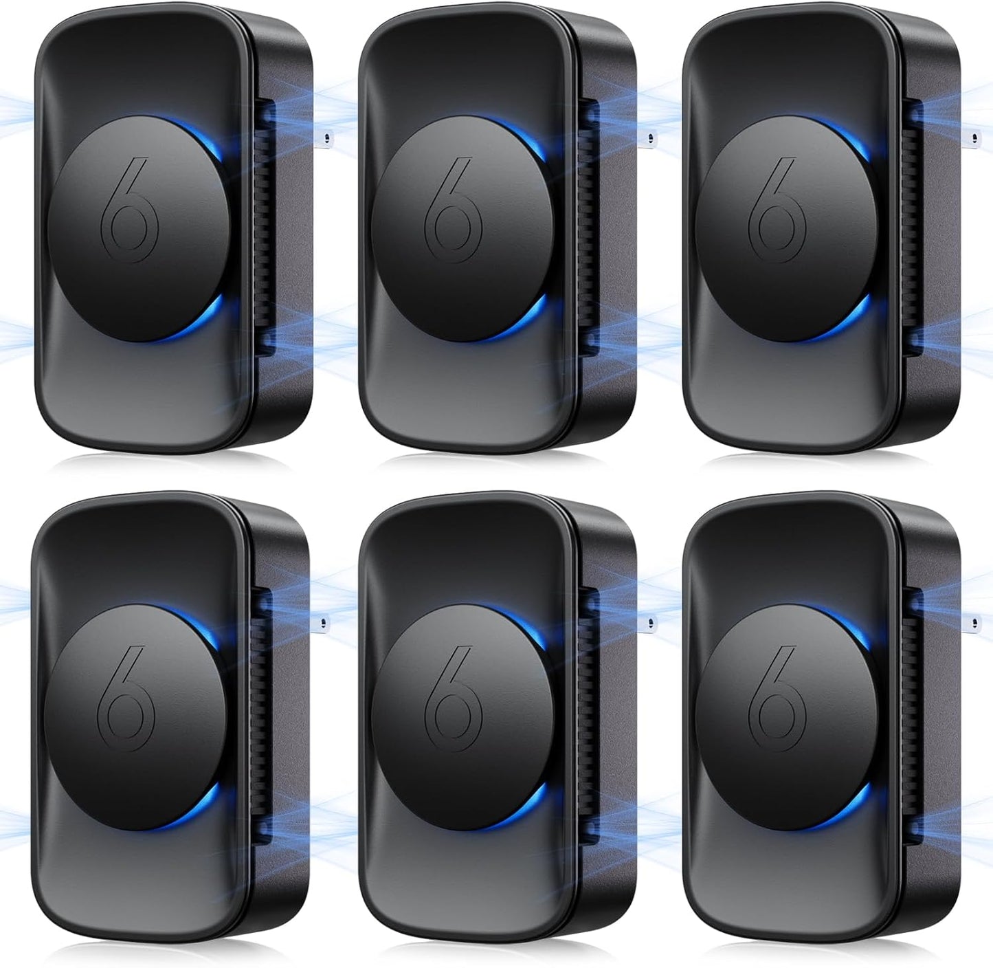 Plug-In air ionizer for Home (6 Pack),Negative Ion Air Quiet Air ionizer Freshener for familly, Bedroom,Office,Kitchen,Mini eliminator for Odor,Pets Air Cleaner 6 Pack