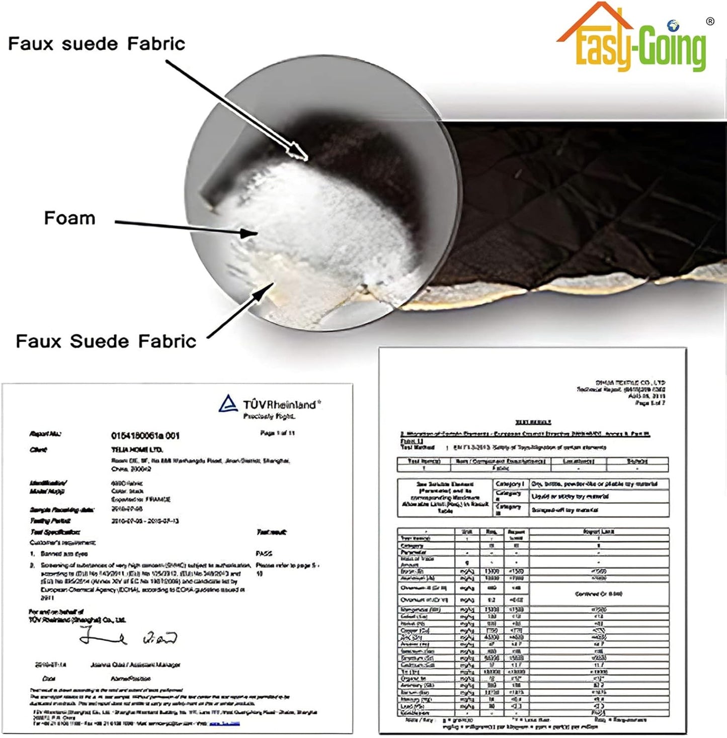 Easy-Going Sectional Couch Covers for Dogs L Shape Sofa Cover Reversible Sofa Slipcover Chaise Lounge Cover Furniture Protector Cover for Pets Dog Cat (30 x 50 inches, Navy/Ivory)