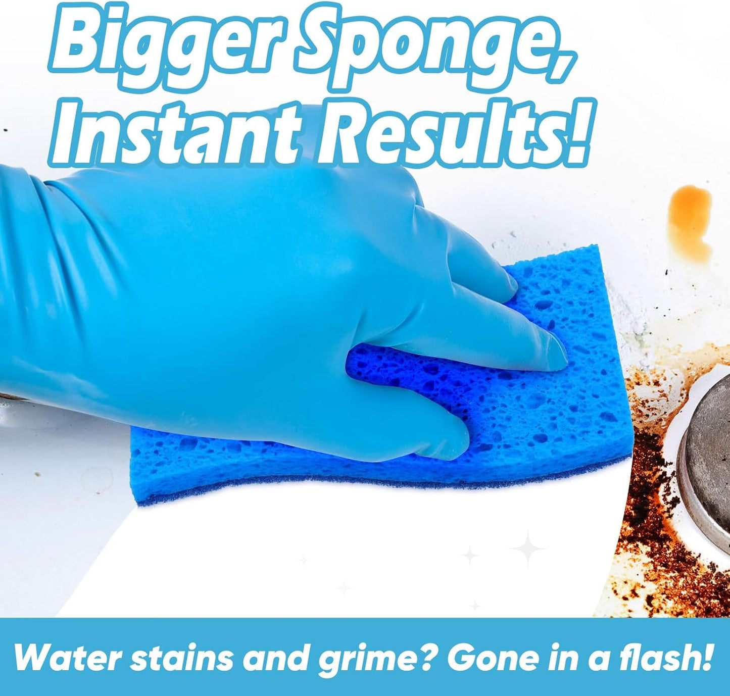 AIDEA XL Scrub Sponges Non-Scratch 12Count, Extra Large Sponges Kitchen, Sponge for Dishes, Cleans Fast Without Scratching Safe for Non-Stick Cookware, Cleaning Power for Kitchen, House