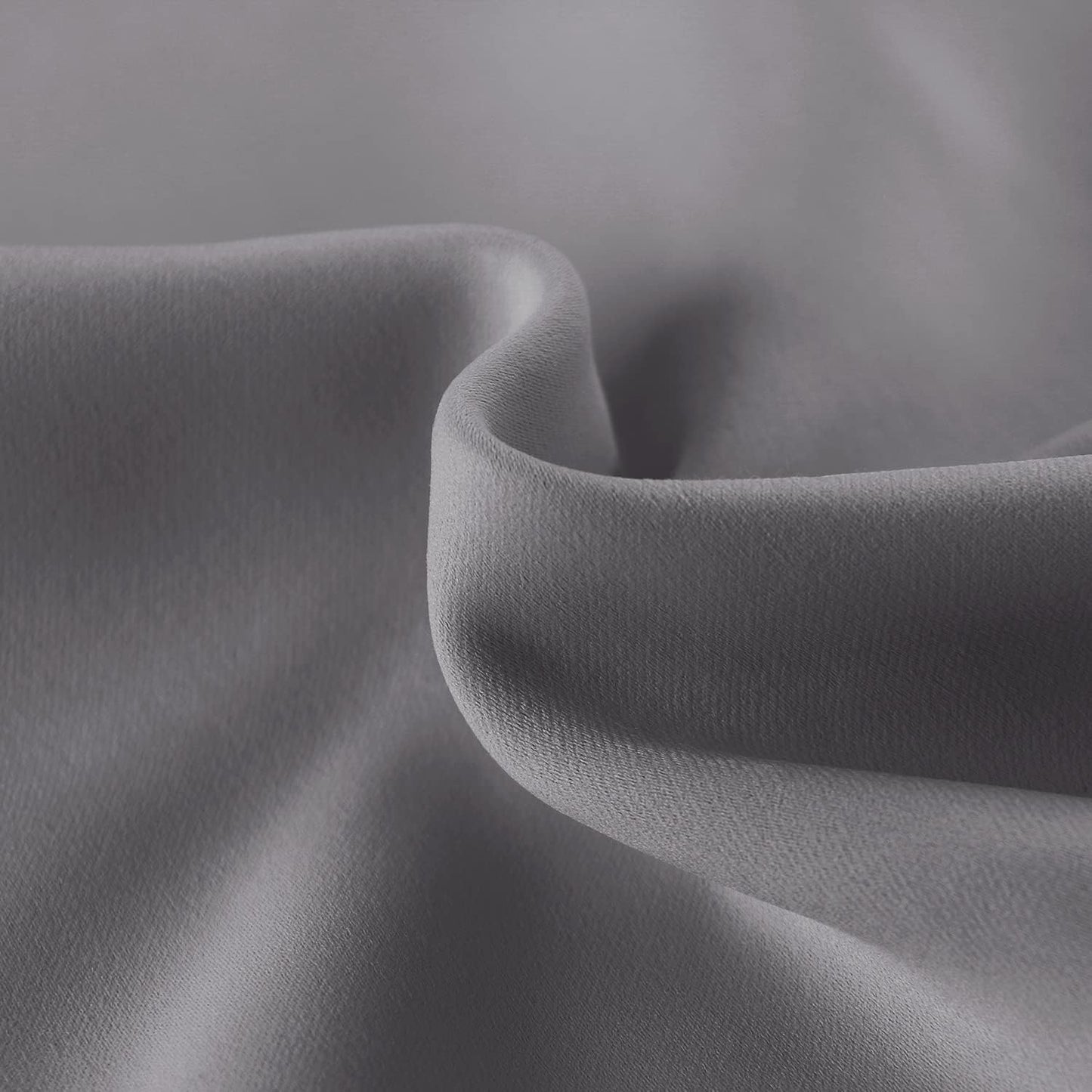 DWCN French Door Curtains – Rod Pocket Thermal Blackout Curtain for Doors with Glass Window, Kitchen and Patio Doors for Privacy, 12 X 72 Inches Long, 1 Curtain Panel with Tieback, Grey