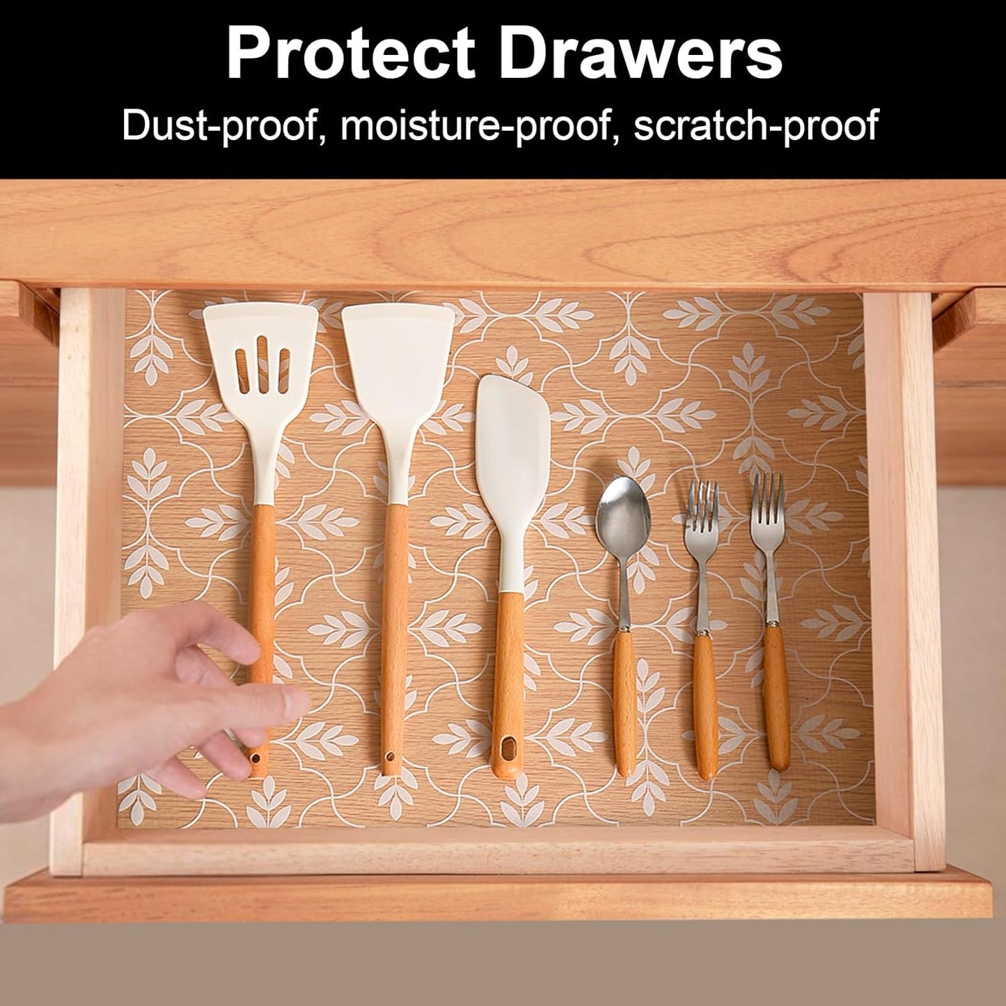 Cooyes Shelf Drawer and Cabinet Liner, Washable Oil-Proof Shelf Liners for Kitchen Cabinets, Shelves, Refrigerator, Non-Adhesive Drawers Mats(Transparent, 11.8 x 118 Inch)