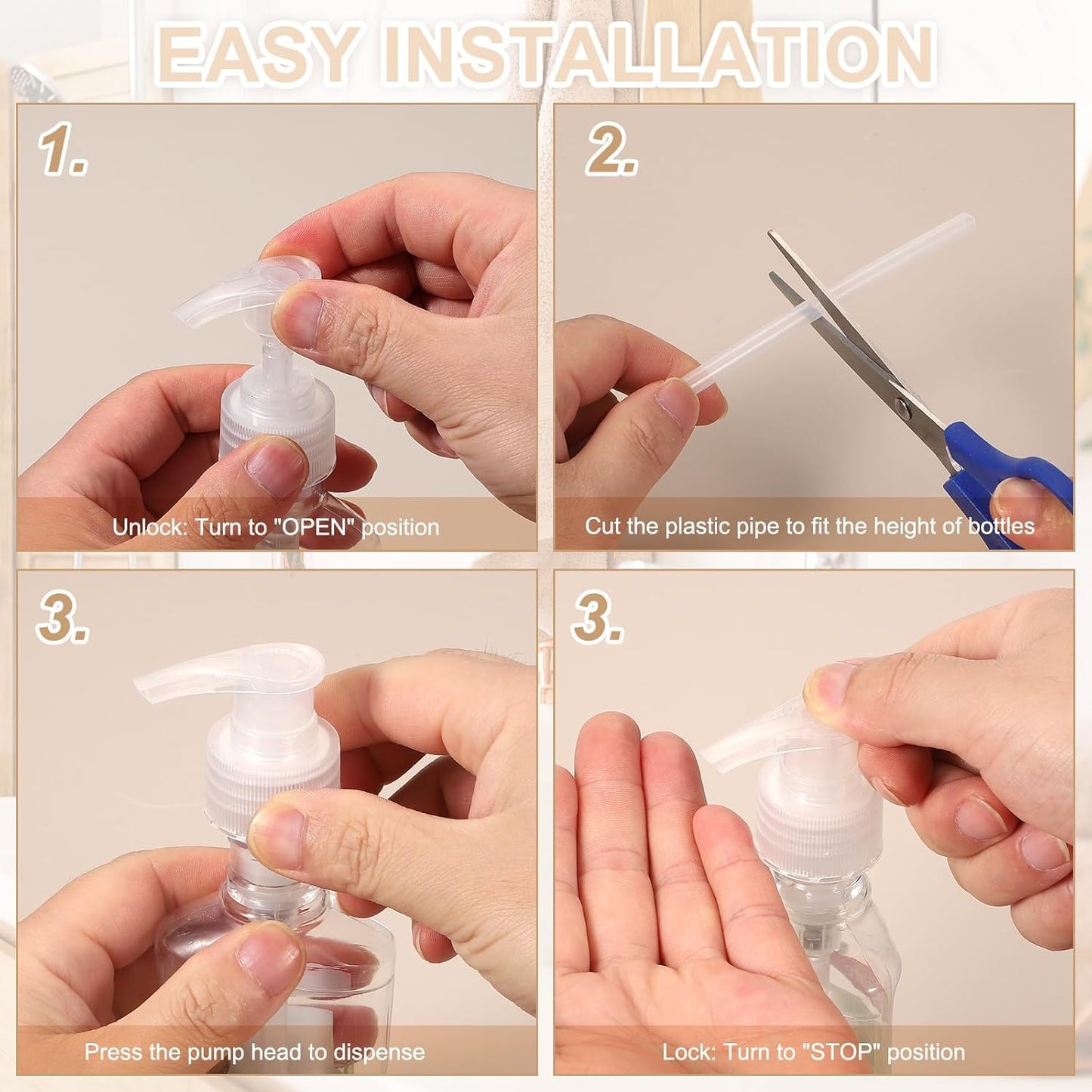 uxcell 16 Pcs Soap Dispenser Pump Heads Soap Dispensers Top Pumps Replacement Switch Pumphead for Standard 24/416 Neck Size Lotion Shampoo Bottle, Black