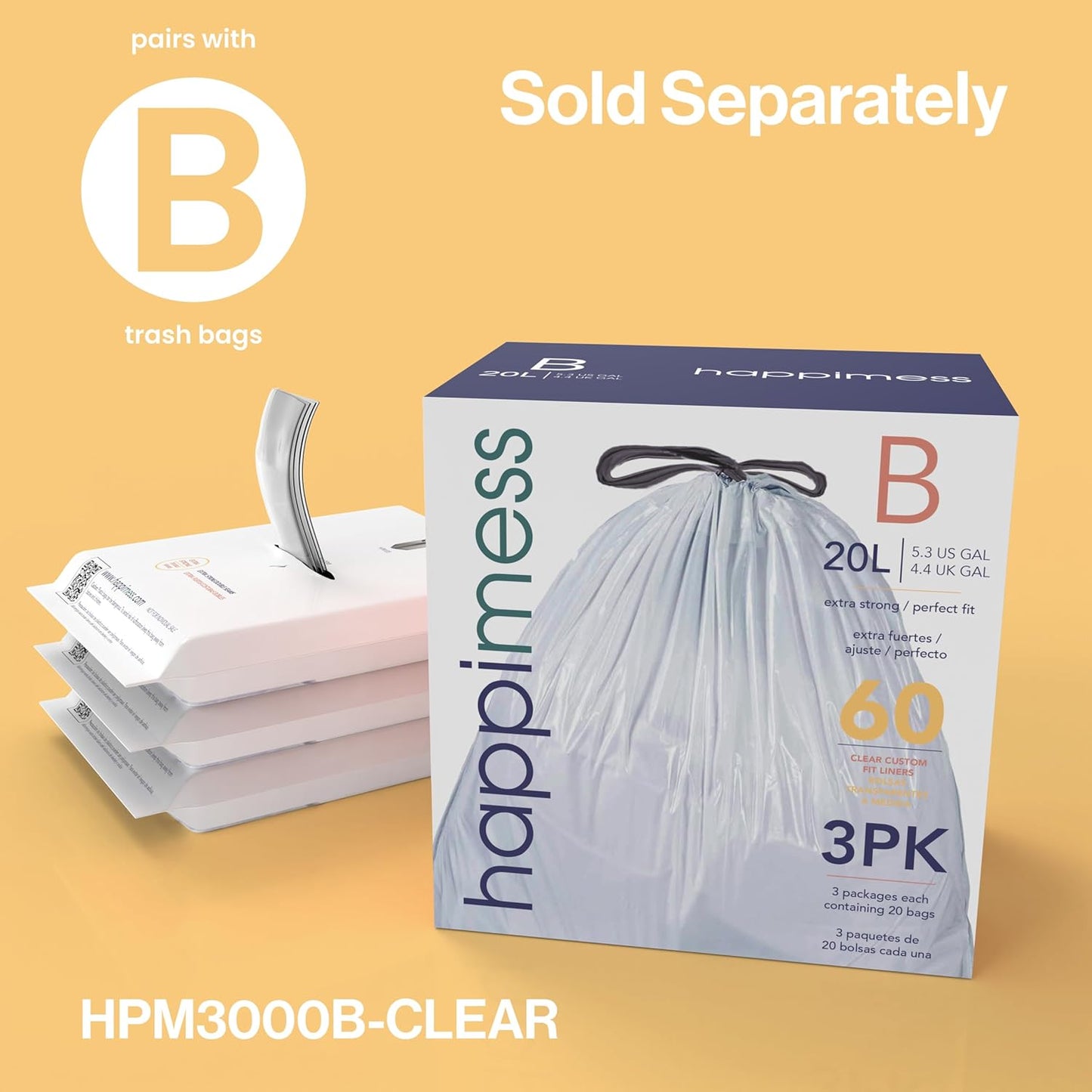 happimess HPM1005B Marco Rectangular 10.6-Gallon Double Bucket Trash Can with Soft-Close Lid, Fingerprint Resistant, Modern, Minimalistic for Home, Kitchen, Office, Bathroom, Black