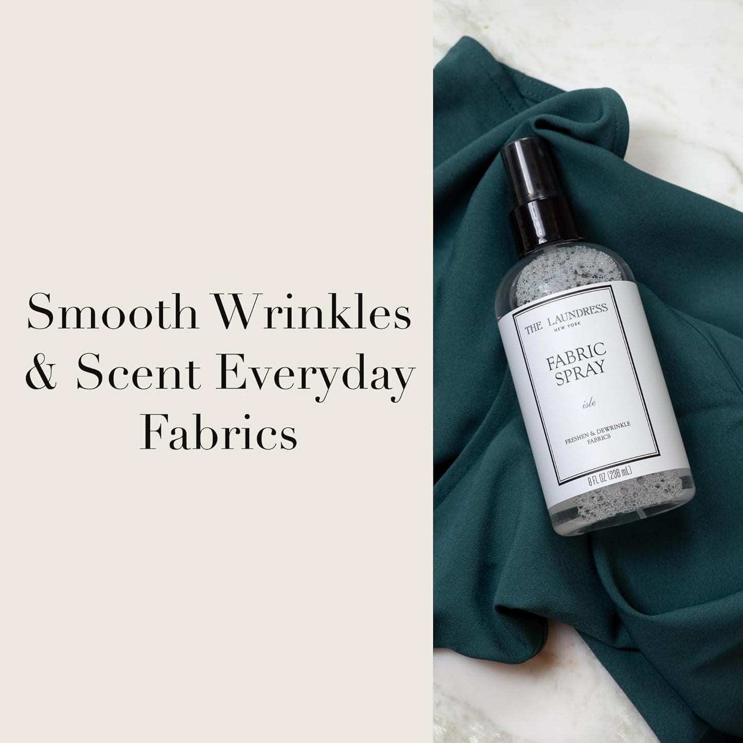 The Laundress Isle Fabric Spray, Wrinkle Release and Linen Spray, Upholstery Fabric Refresher, Coastal Inspired Scent, 8 Fl Oz
