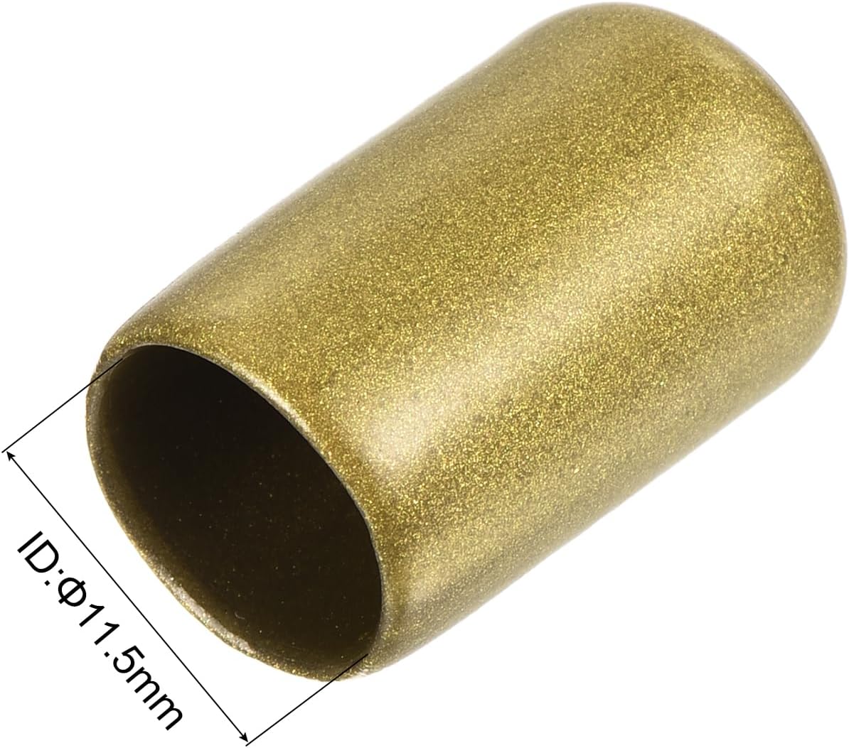 uxcell 20pcs Rubber End Caps 11.5mm ID Vinyl Round Tube Bolt Cap Cover Thread Protectors Gold