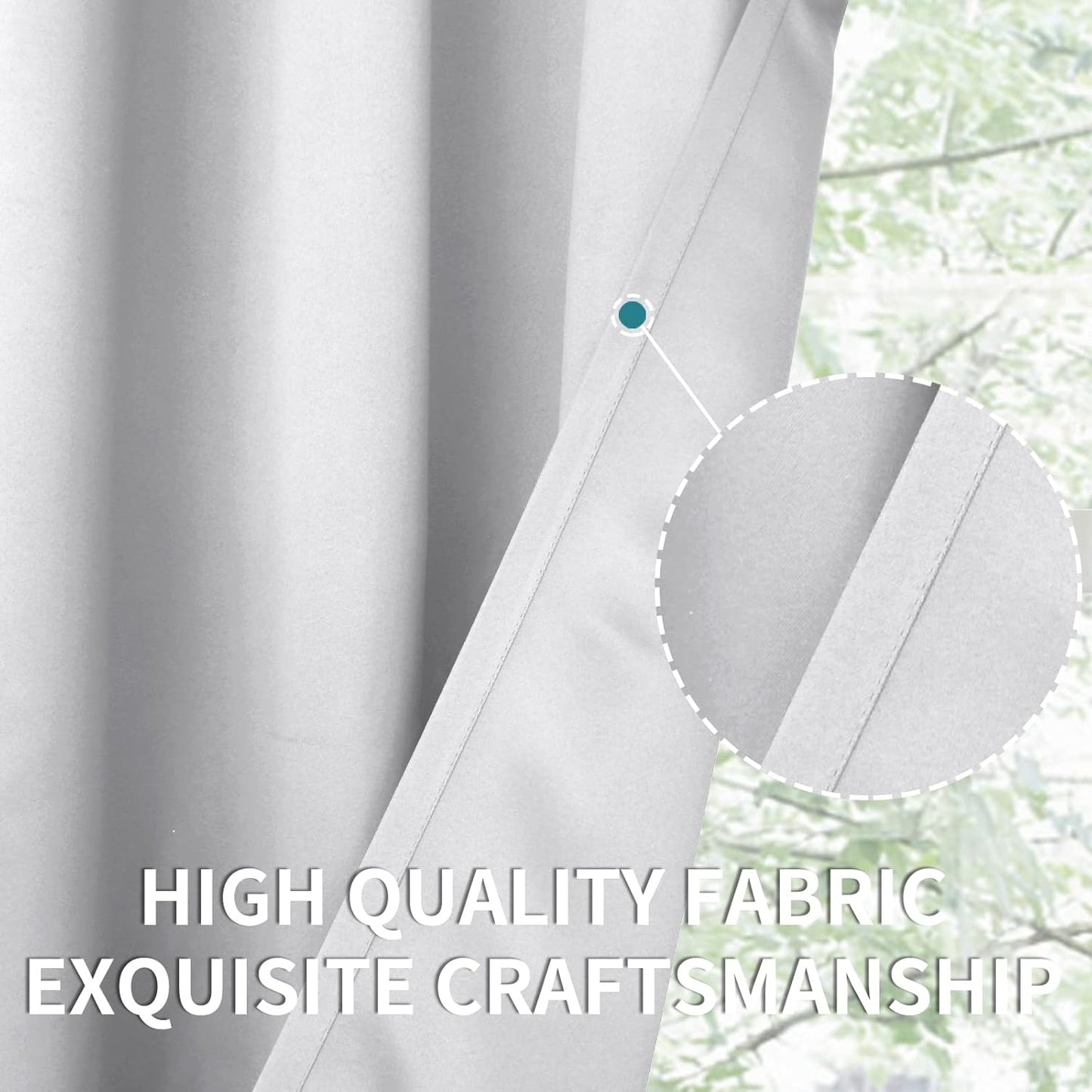 BGment Short Curtains 30 Inches Length for Kitchen Cafe Bathroom - Rod Pocket 42 Inch Wide Room Darkening Drapes for Basement Camper Small Window, Greyish White, 2 Panels, 42 x 30 Inch