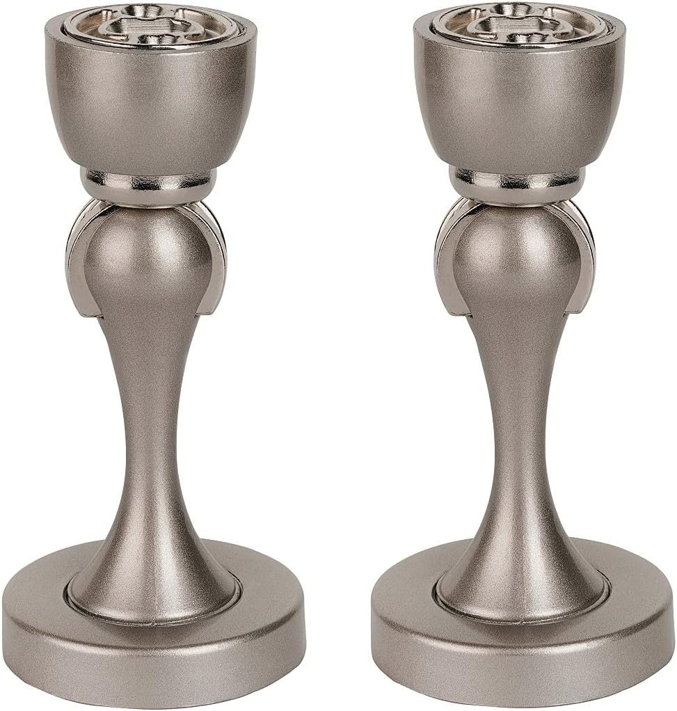 Magnetic Door Stop, Stainless Steel, Magnetic Door Catch, Door Holder, Door Stops, Wall Mounted, Floor Mounted, Door Banging Prevention (Large x 2pack, Satin Nickel)