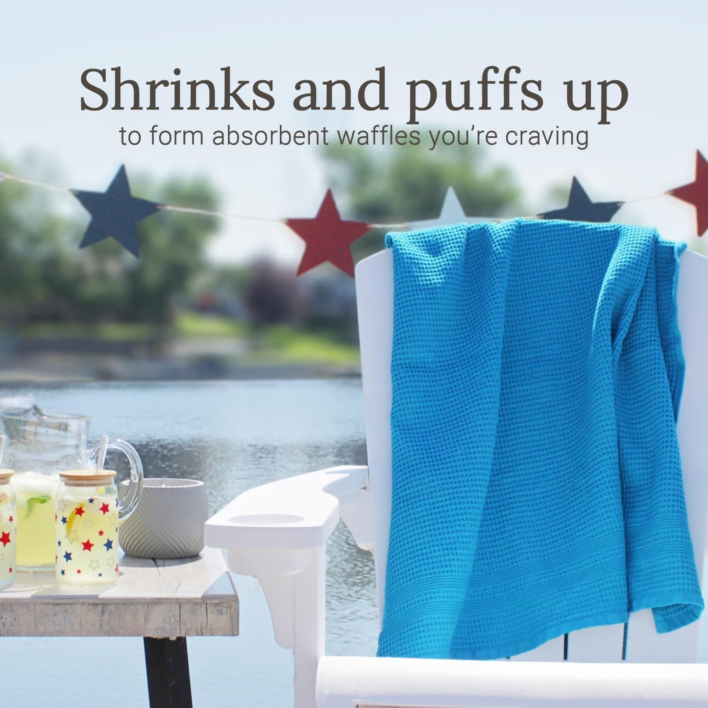 GILDEN TREE Waffle Bath Sheet Large Bath Towels Quick Dry Thin Body Towels, 40x80 Oversized Bath Towels for Adults, Classic Style (Aqua)