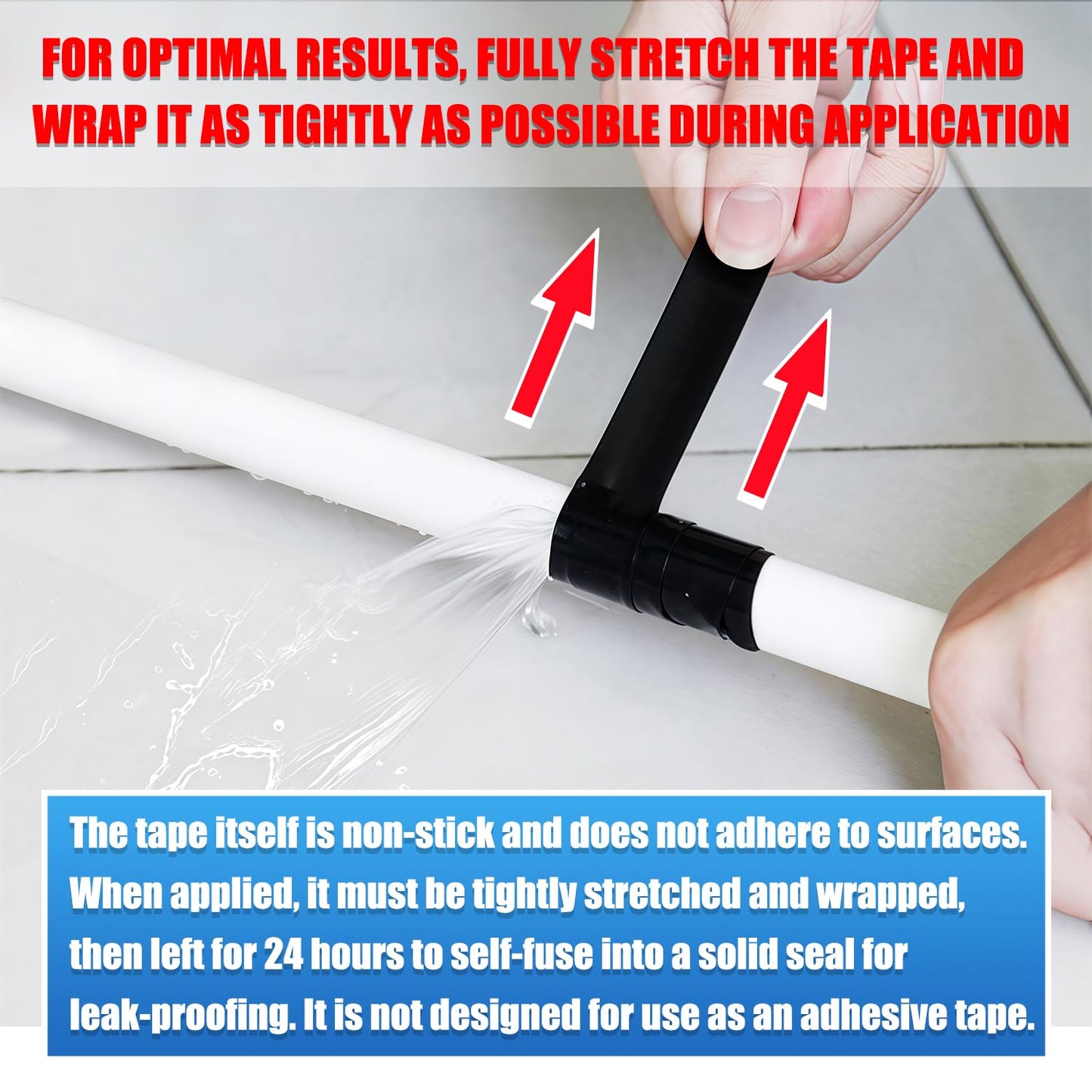 Self Fusing Silicone Tape 1 in x 15 Ft Waterproof Flexible Self Amalgamating Tape for Hose Repair Sealing Pipes Plumbing Water Emergency Pipeline Repair and Electrical Cable Winding