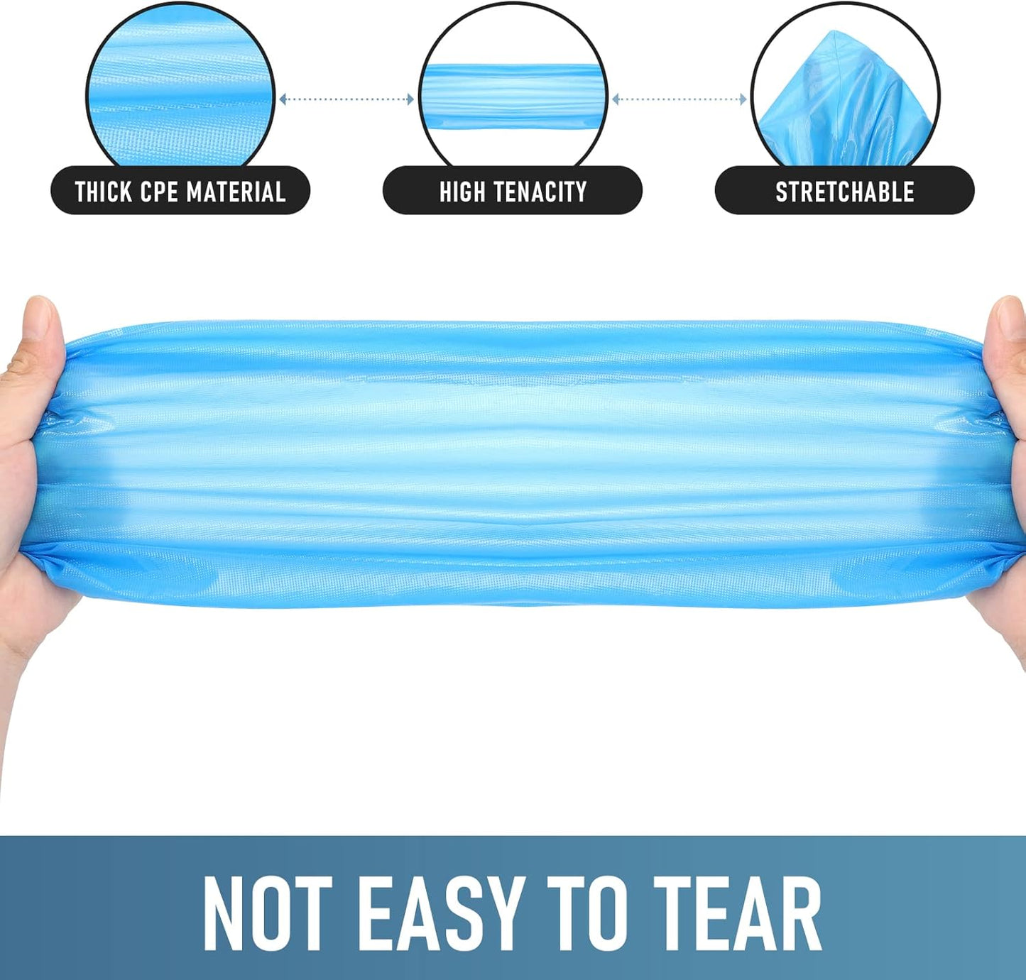 Shoe Covers Disposable Non Slip - Pack of 100 (50 Pairs), Premium Waterproof and Recyclable Shoe Booties Covers for Indoors, Fits Up To 11 US Men and 13 US Women Size