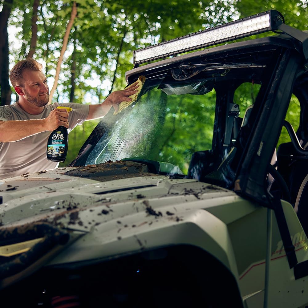 Invisible Glass 92084-6PK Clear Plastic Cleaner for Cars, Motorcycles, RVs, Boats, Helmet Visors, Golf Carts, Acrylic and Vinyl Windows, Streak-Free, Haze-Free, Removes Static, 22 Fl Oz, Pack of 6