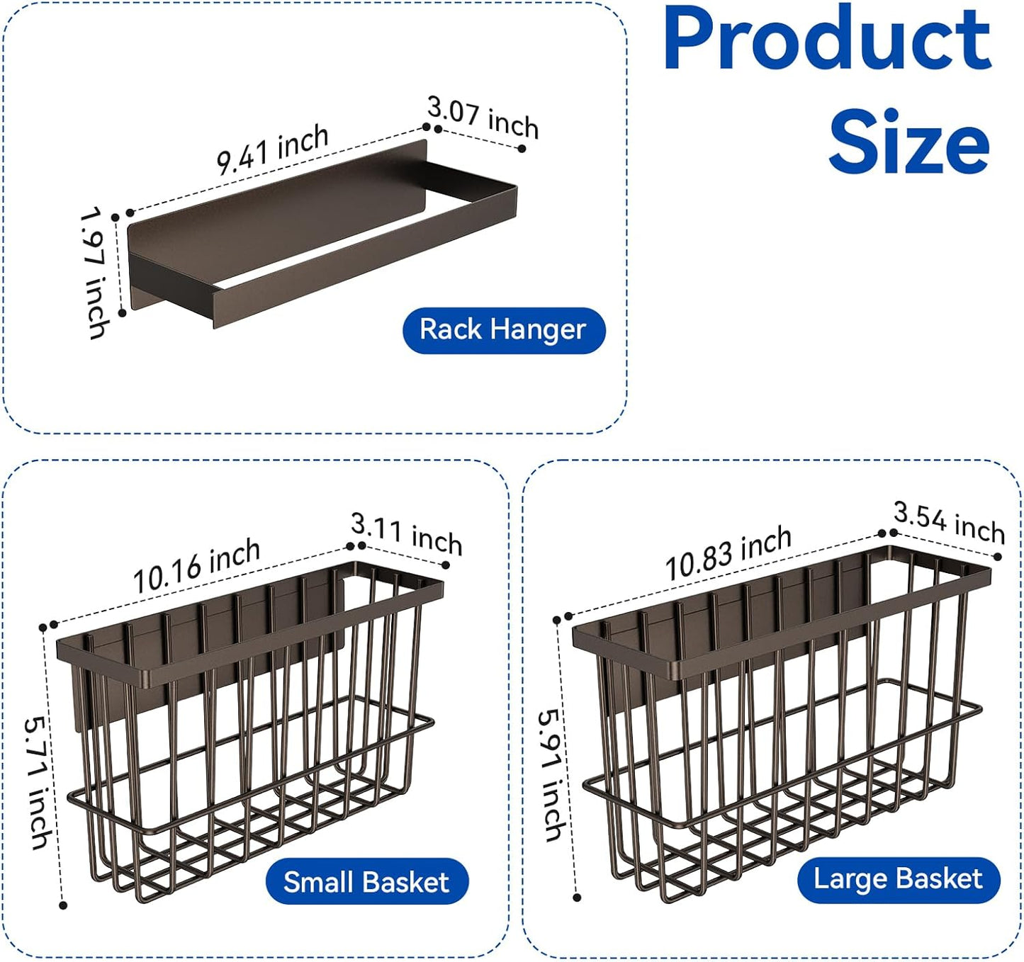 Magnetic Dryer Ball Holder and Magnetic Hanger Holder for Laundry Room Organization and Storage, Magnetic Lint Bin for Laundry Room, Iron Basket Dryer Ball Container for Laundry Room Storage (Brown)