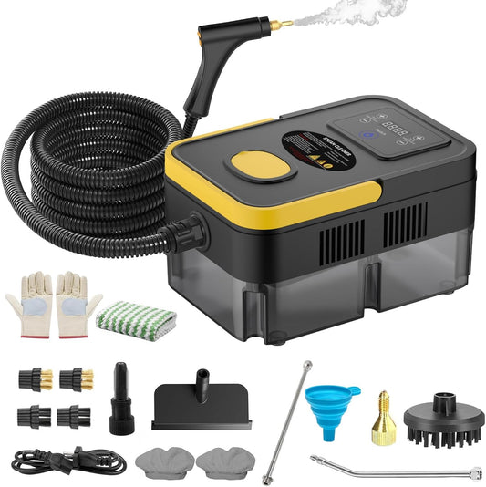 Steam Cleaner, 2500W High Pressure Steam Cleaner for Home, 10s Fast Heat-Up, Chemical-Free Steamer for Cleaning with 6 Steam Levels, 41oz Tank, Handheld Steam Cleaner for Car, Grease, Grout, Tile