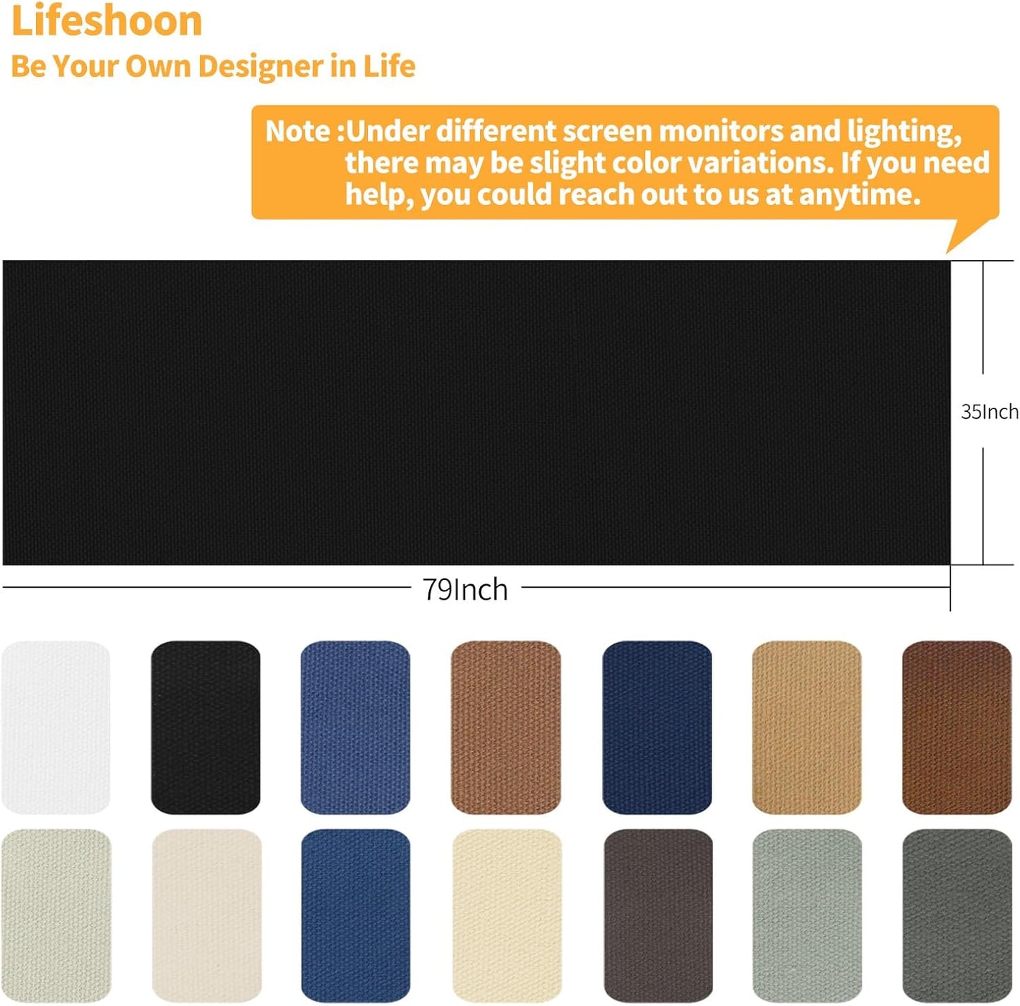 Fabric Repair Patches, 35X79 Inch Canvas Self-Adhesive Fabric Patches Tape Durable, DIY Large Canvas Repair for Sofa, Couches, Furniture, Chair, Clothing （35X79 Inch, Dark Grey）