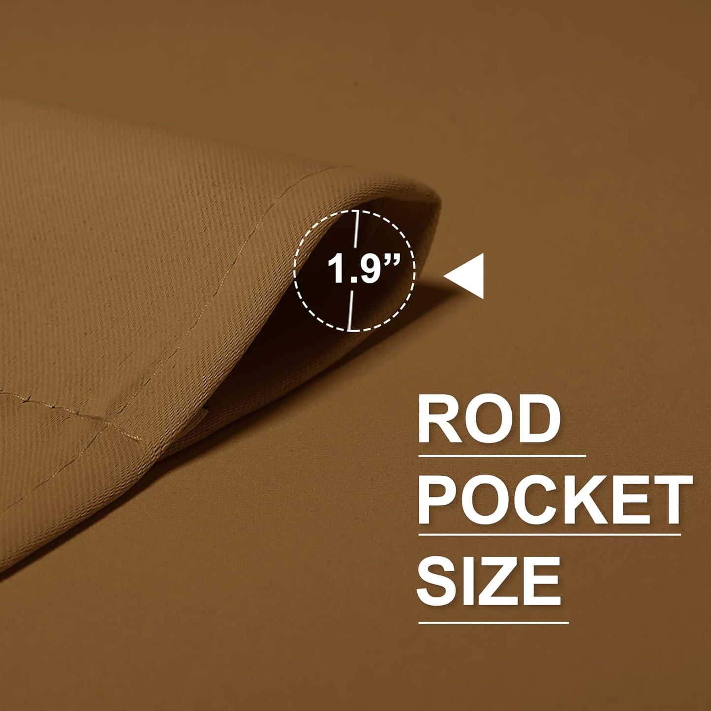 RYB HOME Small Curtains Blackout - Privacy Energy Efficiency Mini Curtains for Kids Bedroom RV Camper Windows Trailer Bathroom Kitchen Cabinet Window Tiers, W 29 x L 24, Gold Brown, 2 Panels