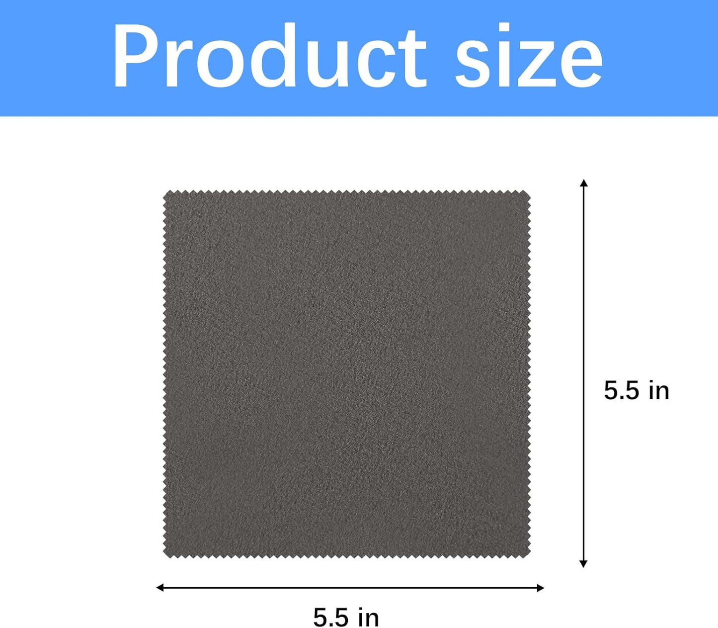 120 Pack Microfiber Cleaning Cloth for Glasses (5.5"x5.5"), Eye Glasses Clean Cloths Bulk Microfiber Lens Cleaner Cloth for Eyeglasses, Lenses, Silverware, Camera, Phones and Laptops