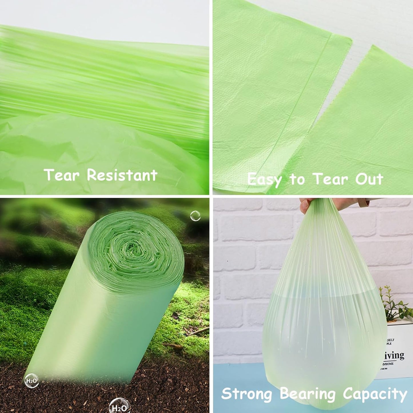 Dog Poop Trash Can for Outdoors, Dog Waste Trash Can for Yard Garden Home with Lid Removable Inner Bin, 100PCS Green Waste Bag, Grey Fully Assembled