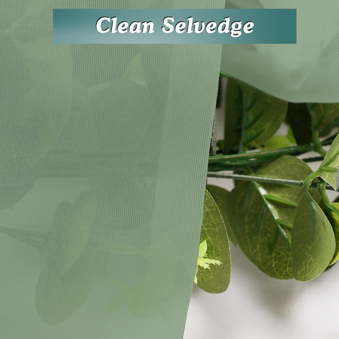 Chyhomenyc Sage Green Sheer Scarf Valances for Windows 216 Inch Extra Long, Window Scarf Drapes Rod Pocket Backdrop for Wedding Arch Draping/Party/Canopy Bed/Living Room, 2PC, 18 Feet Length