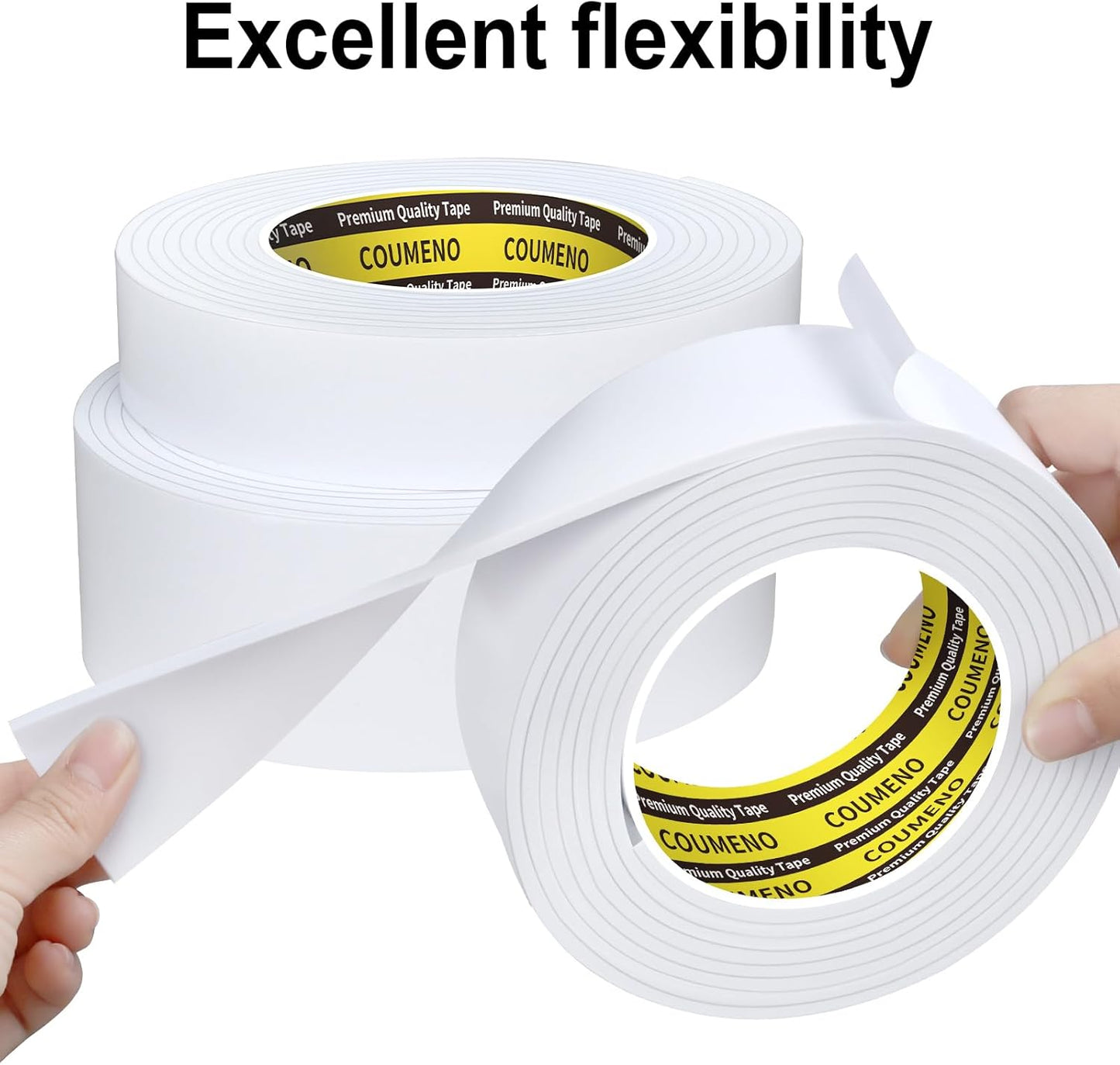 Single-Sided Adhesive White Foam Tape (EVA Material), Single-Sided Sealing Foam pad Sponge Tape for Window Waterproofing, self-Adhesive, Suitable for Sealing Doors and Windows 1.77inX9.84FT