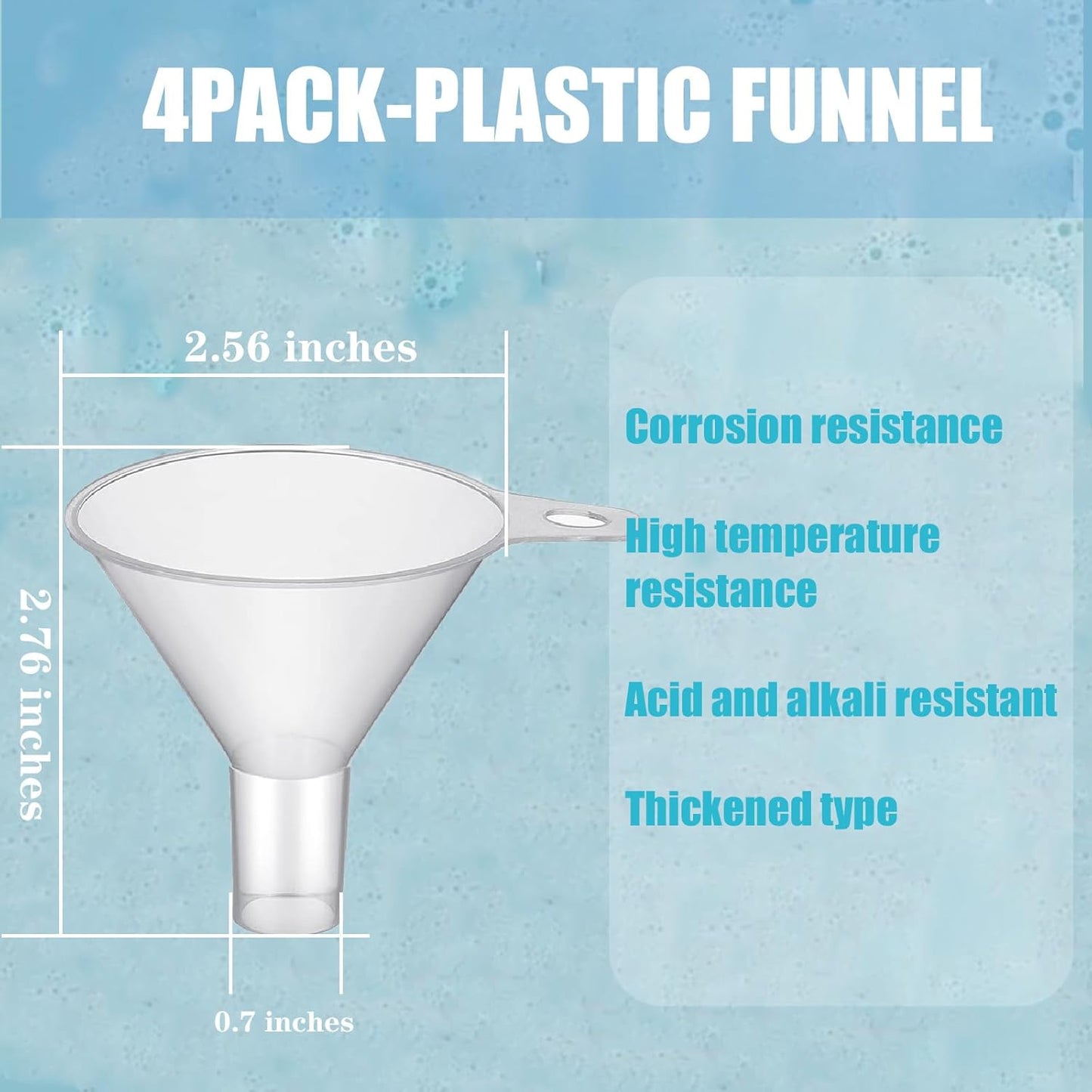 Mini Plastic Funnel for Filling Bottles,Small funnels for Filling Small Bottles for Filling Sand Water Powder Essential Oils Perfumes Kitchen Bath Garage,Wide Mouth Funnel