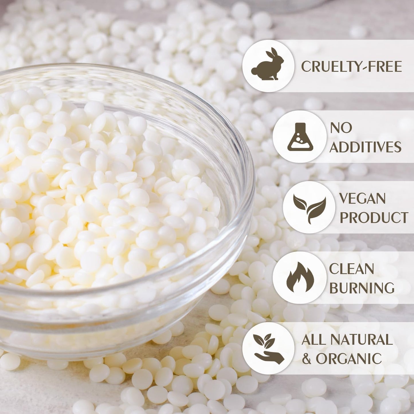 Soy Wax, Waxcanpy Natural Candle Wax, Organic Soy Wax for Candle Making from Farm, No Additives, Harmless and Pure (5lb)