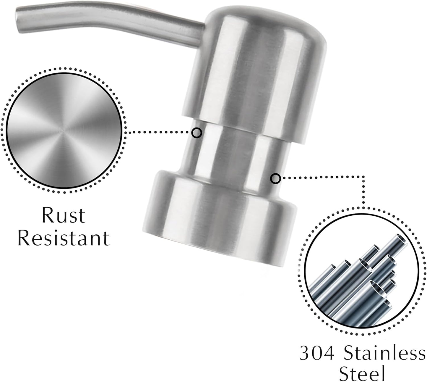 Emerson Glass Soap Dispenser Set - Kitchen & Bathroom, 2 Pack with Pump and Labels - 16 Oz