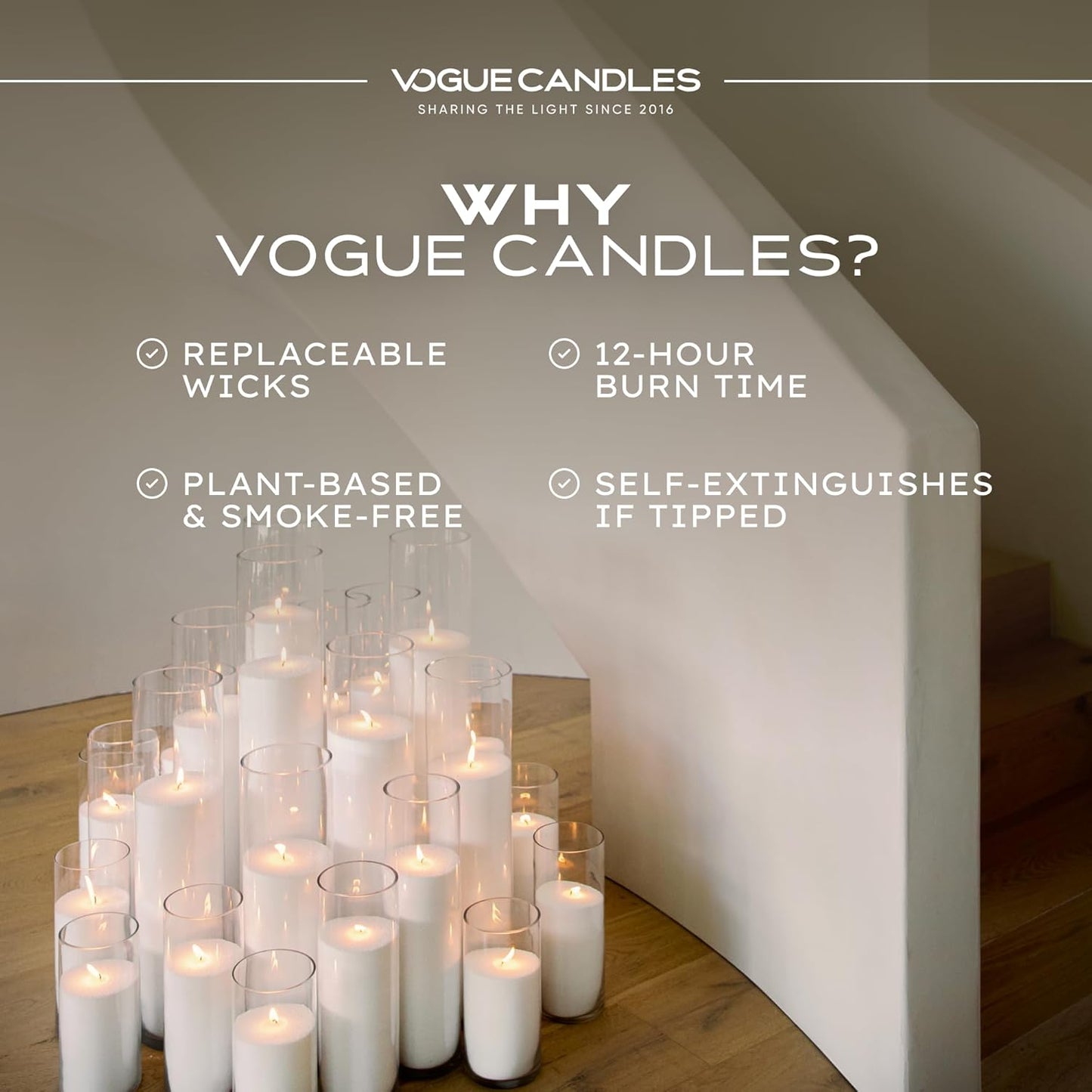 Vogue Candles 5LB Candle Sand with 50 Wicks | Bulk Refillable Plant-Based Granules for Custom Candle Making | Unscented, Clean Burn, Smoke-Free, Vegan Candle Refill Kit- Nude